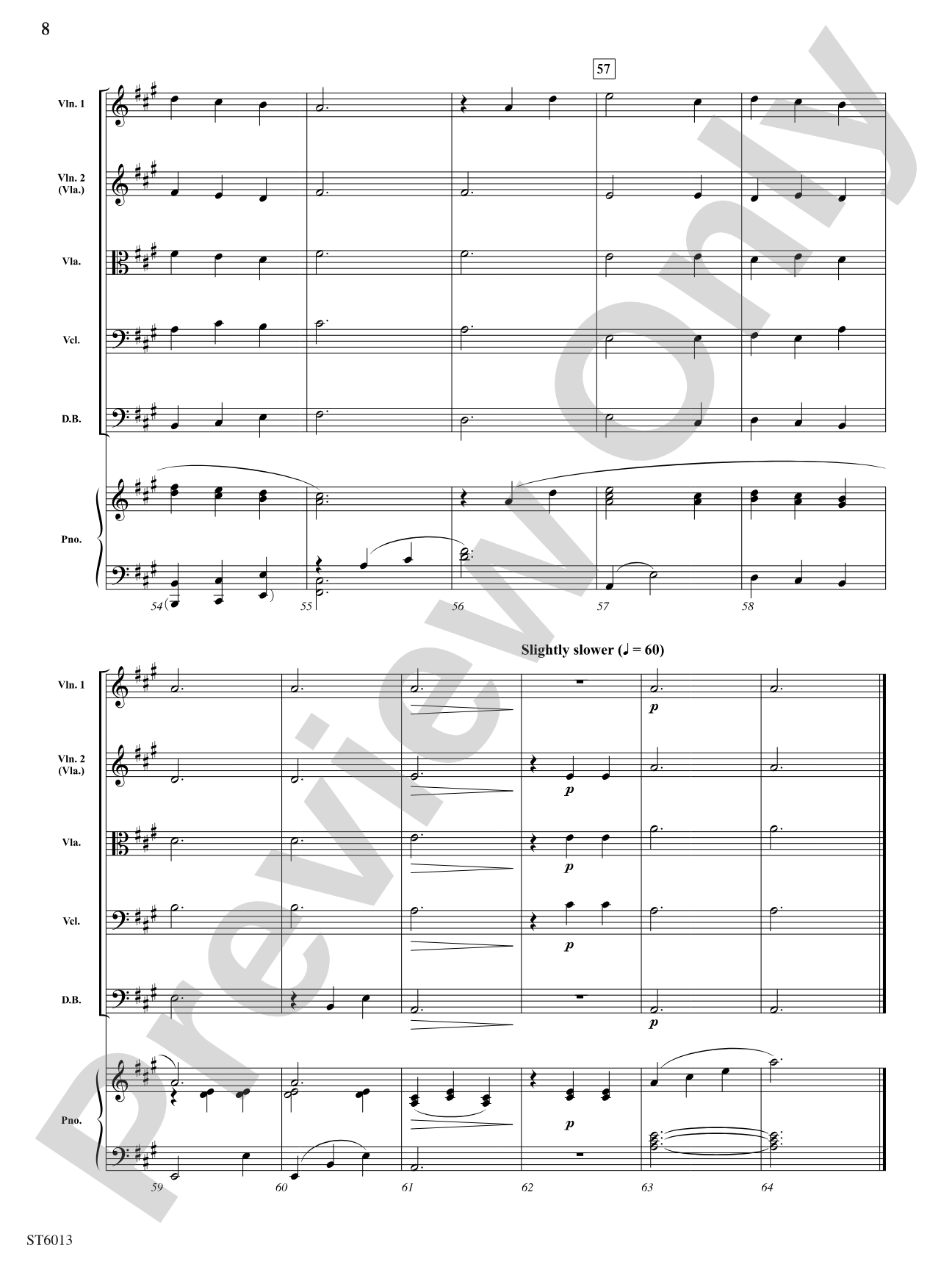 Snowflakes: String Orchestra Conductor Score & Parts