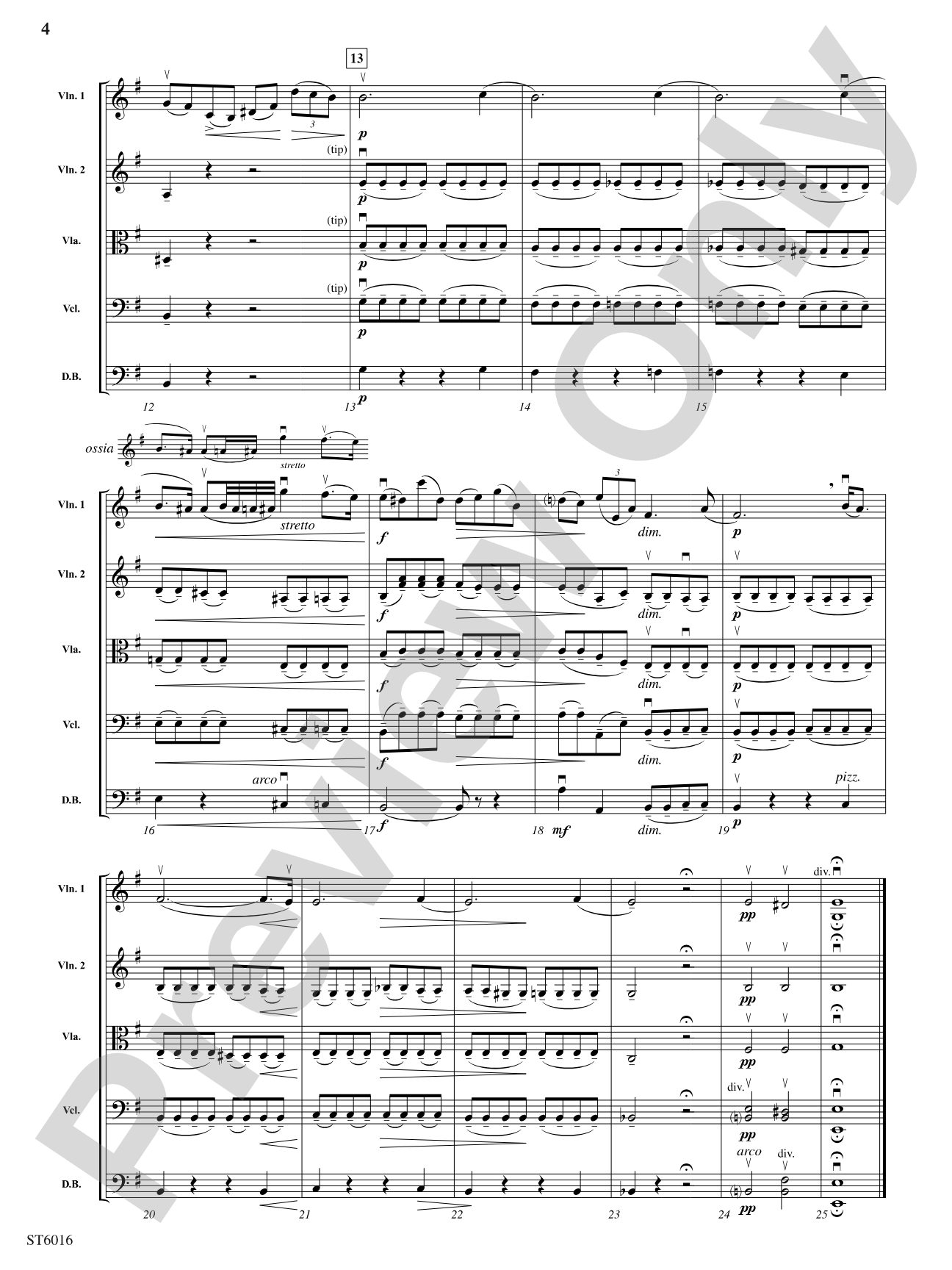 Prelude in E Minor: String Orchestra Conductor Score & Parts
