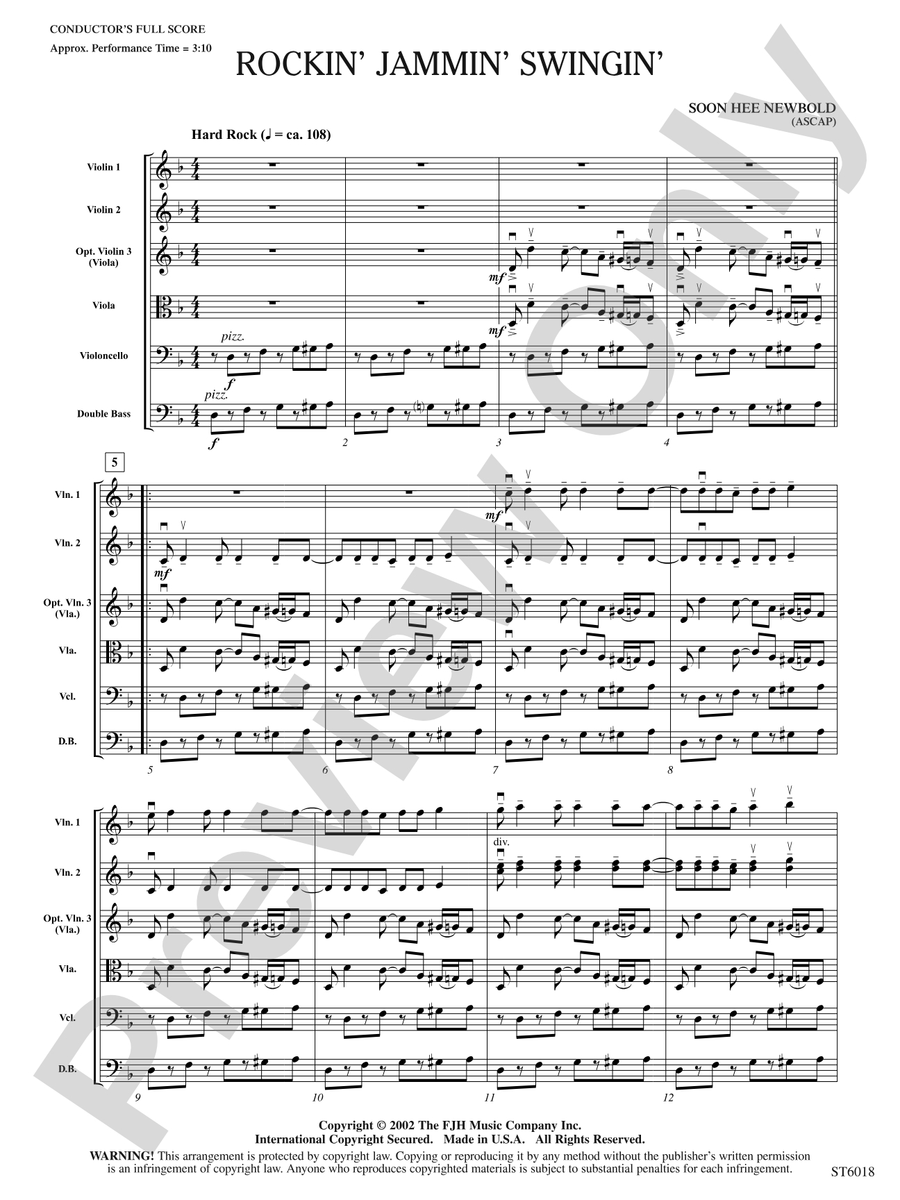 Rockin' Jammin' Swingin': Score