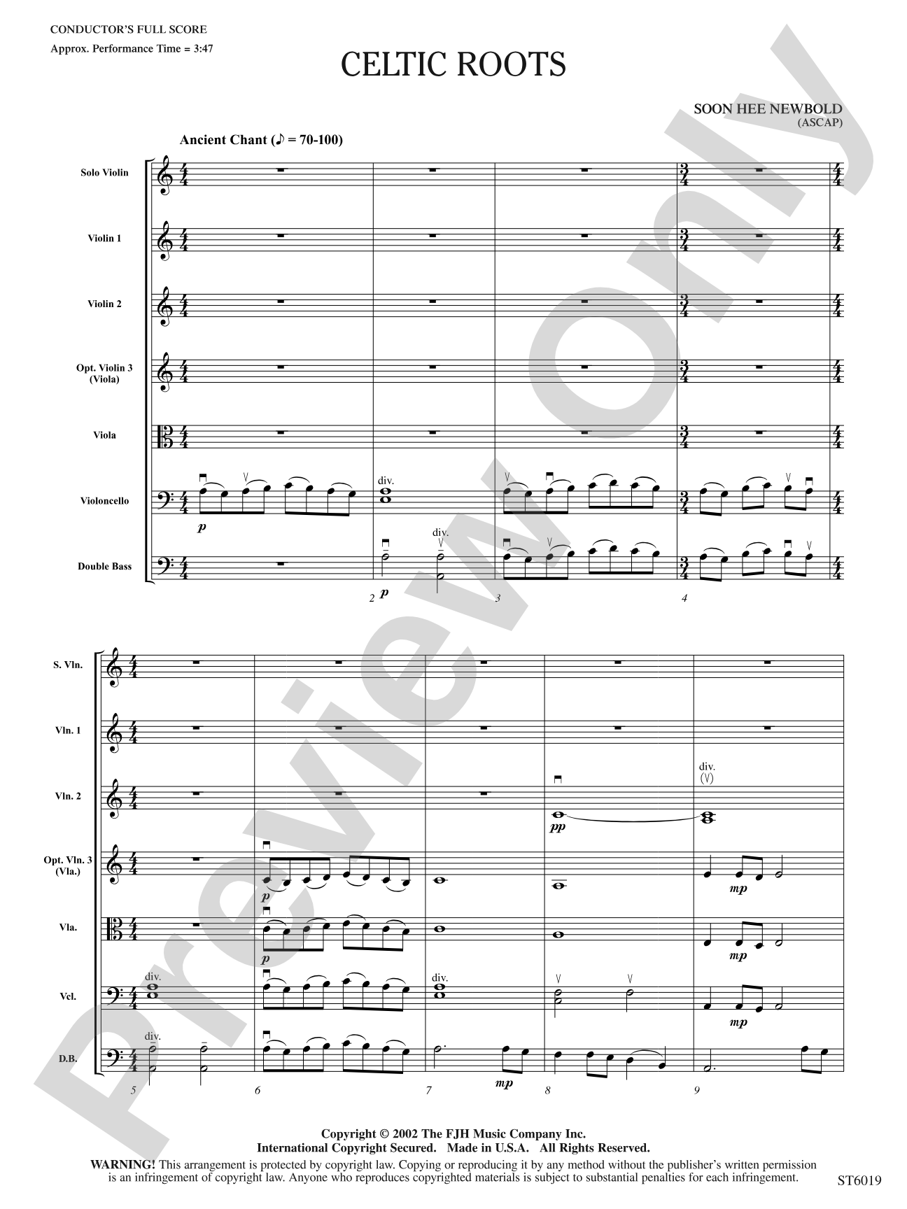 Celtic Roots: String Orchestra Conductor Score & Parts