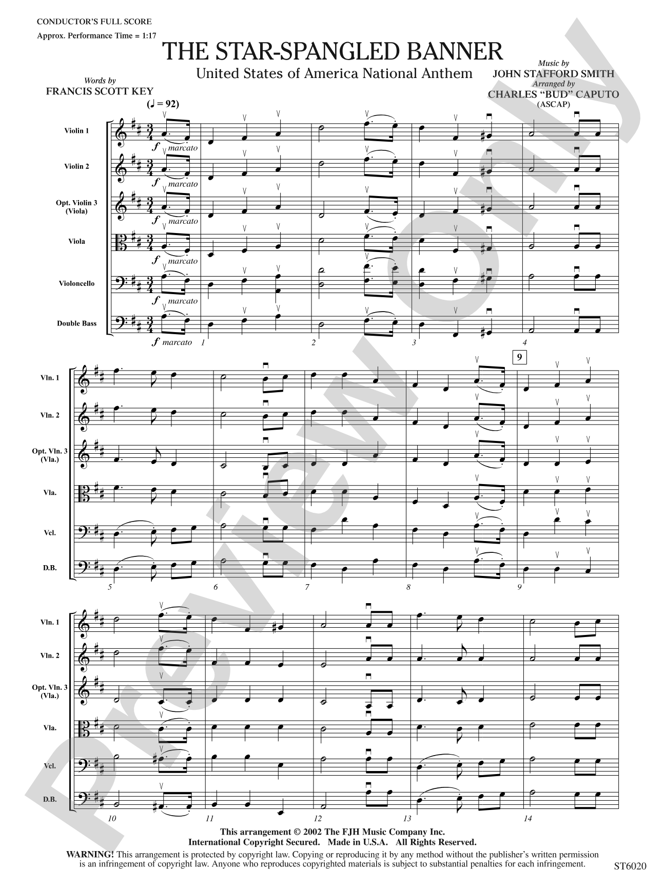 The Star-Spangled Banner: Score