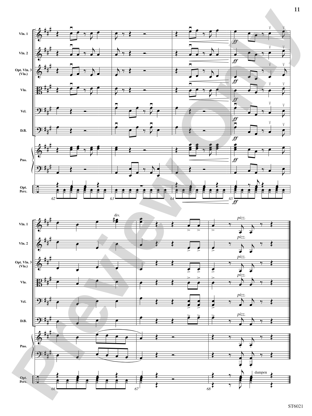 Caribbean Carol: String Orchestra Conductor Score & Parts