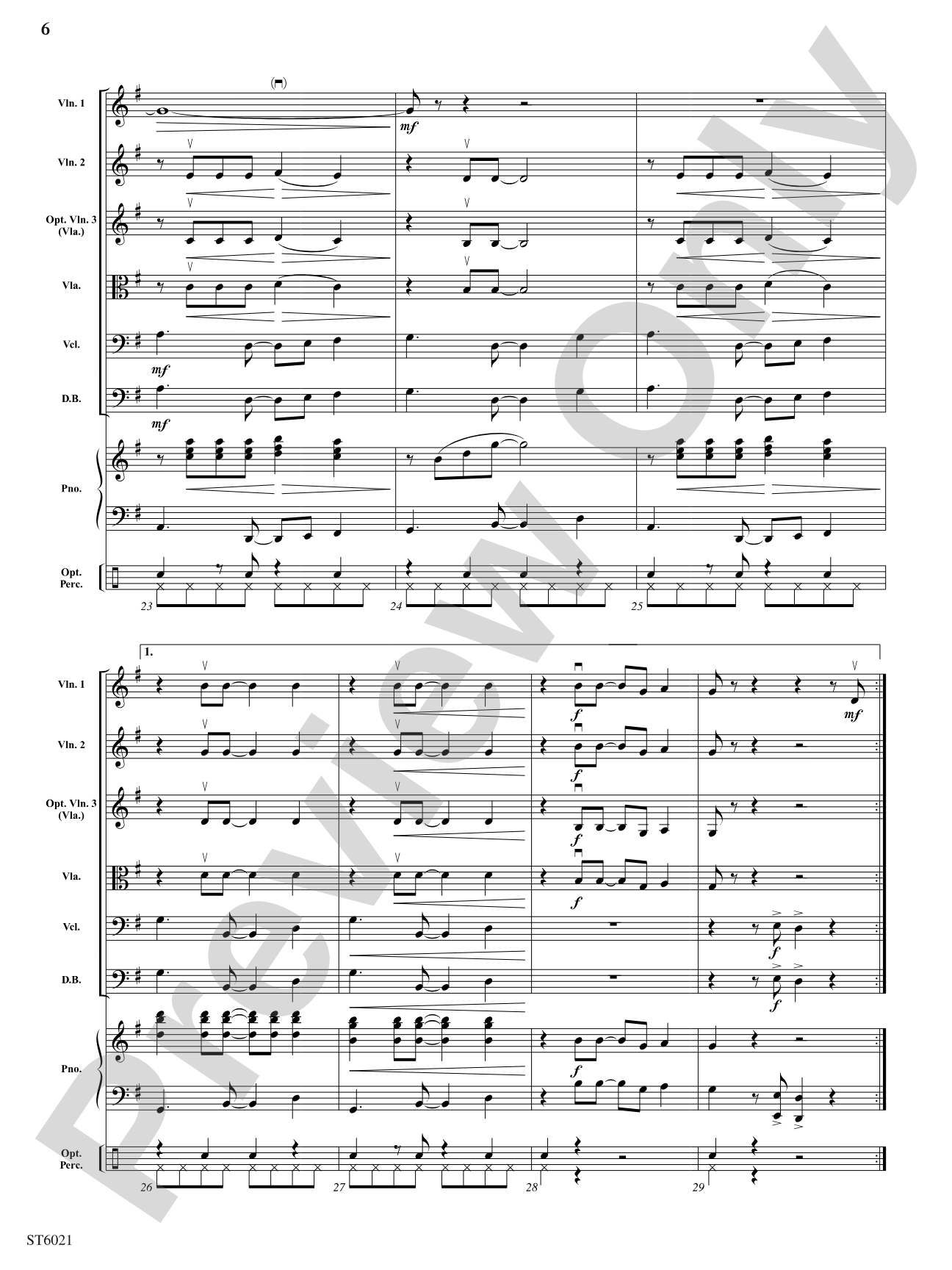 Caribbean Carol: String Orchestra Conductor Score & Parts
