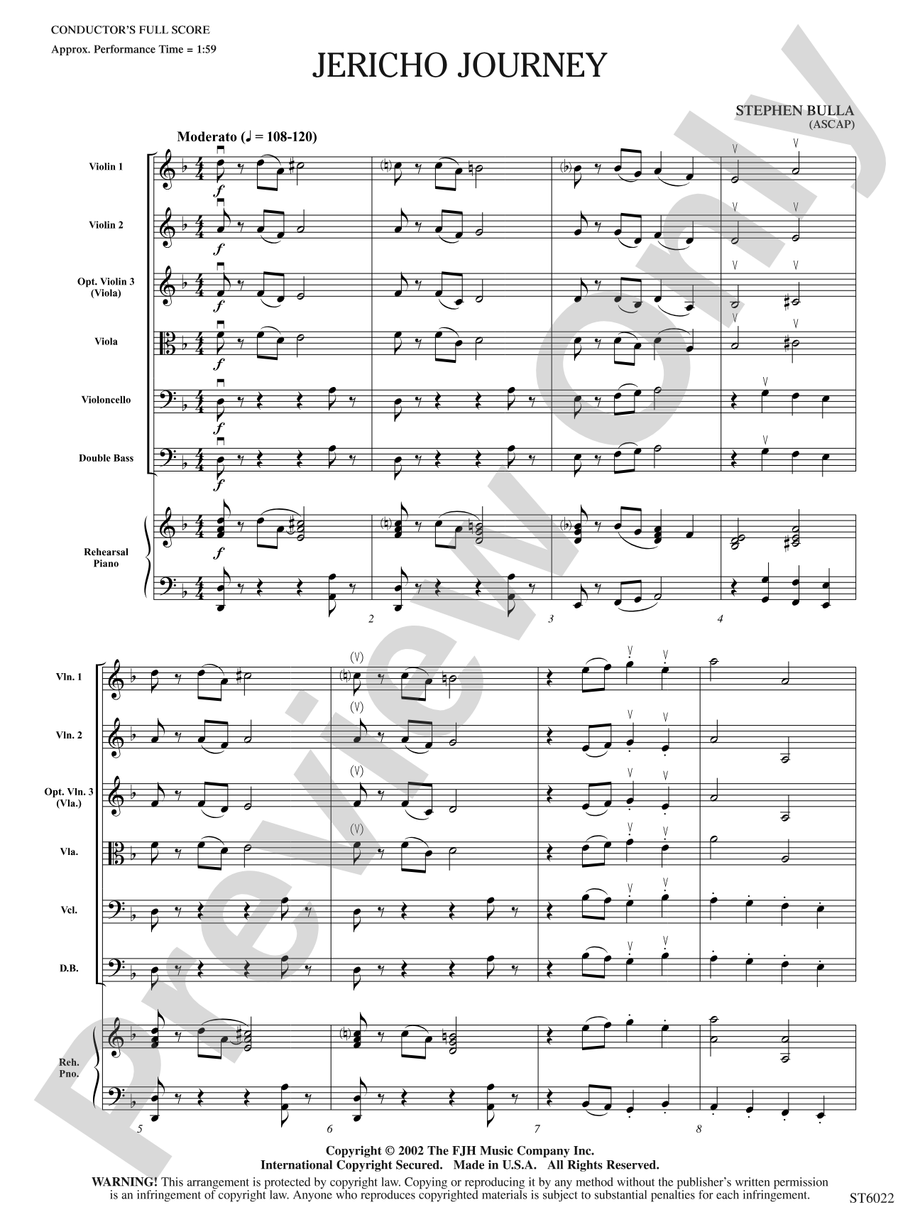 Jericho Journey: String Orchestra Conductor Score & Parts