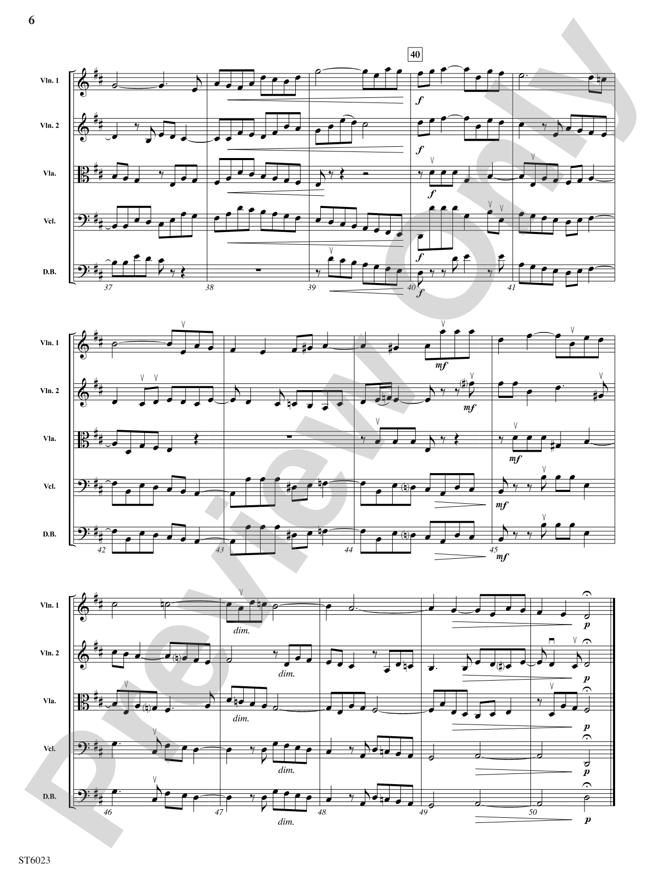 Fugue No. 5 in D Major: String Orchestra Conductor Score & Parts
