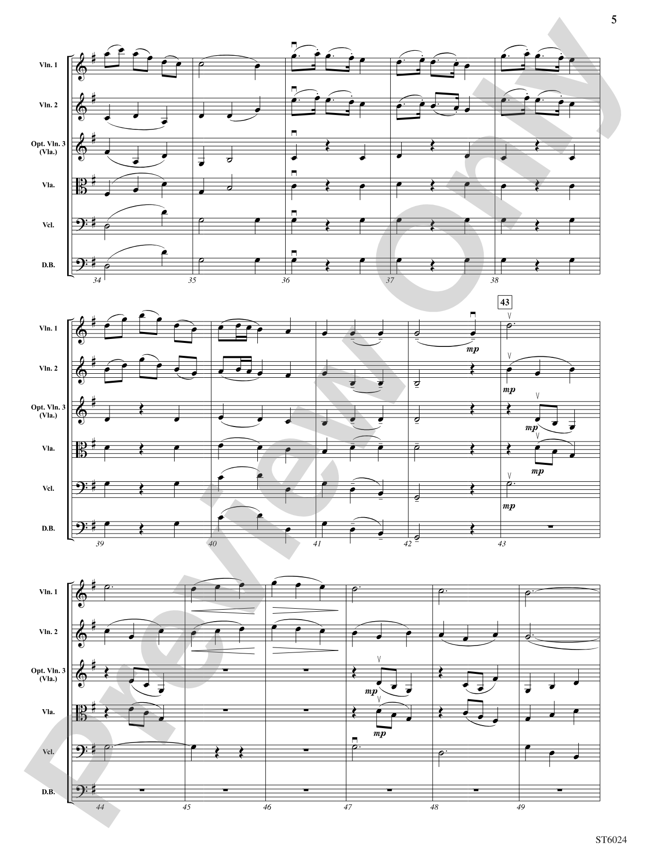 Plaisir d'amour: String Orchestra Conductor Score & Parts