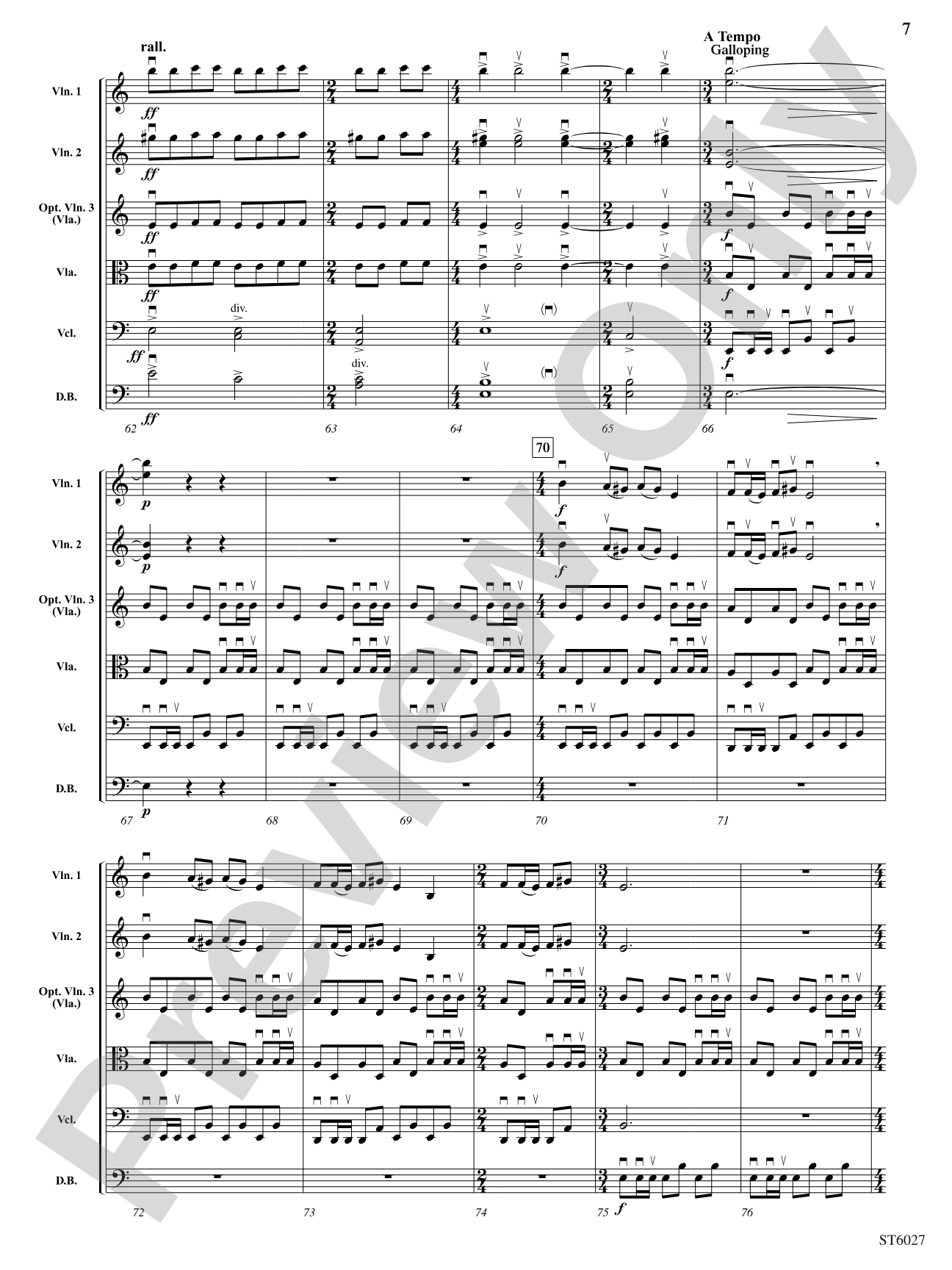 Arabian Dreams: String Orchestra Conductor Score & Parts