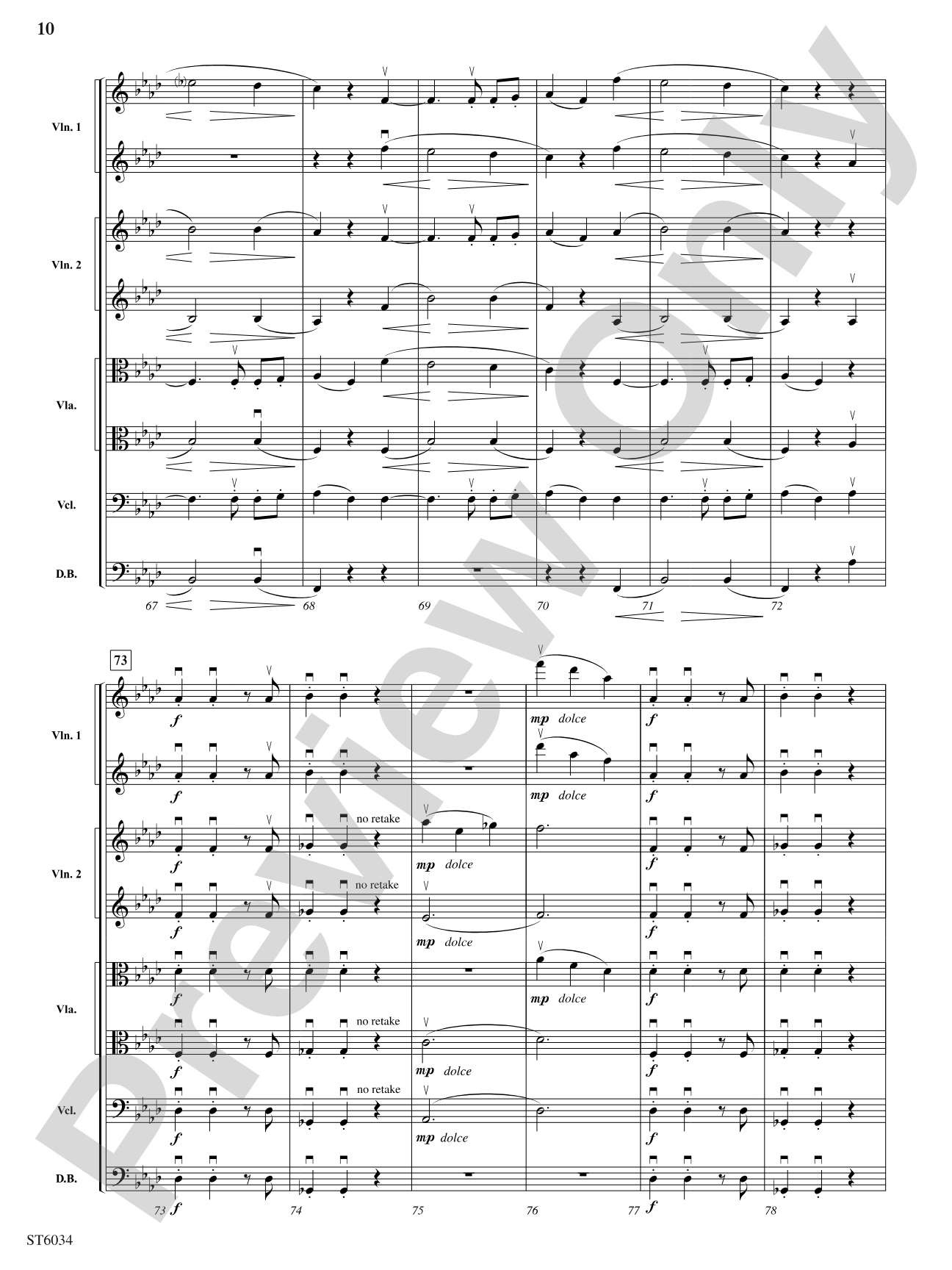 Egmont Overture: String Orchestra Conductor Score & Parts