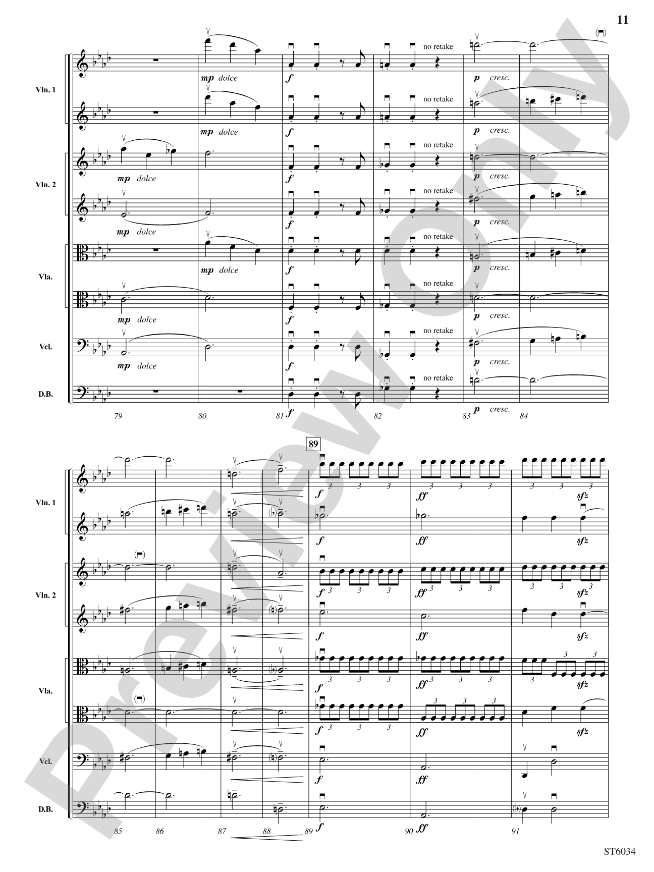 Egmont Overture: String Orchestra Conductor Score & Parts