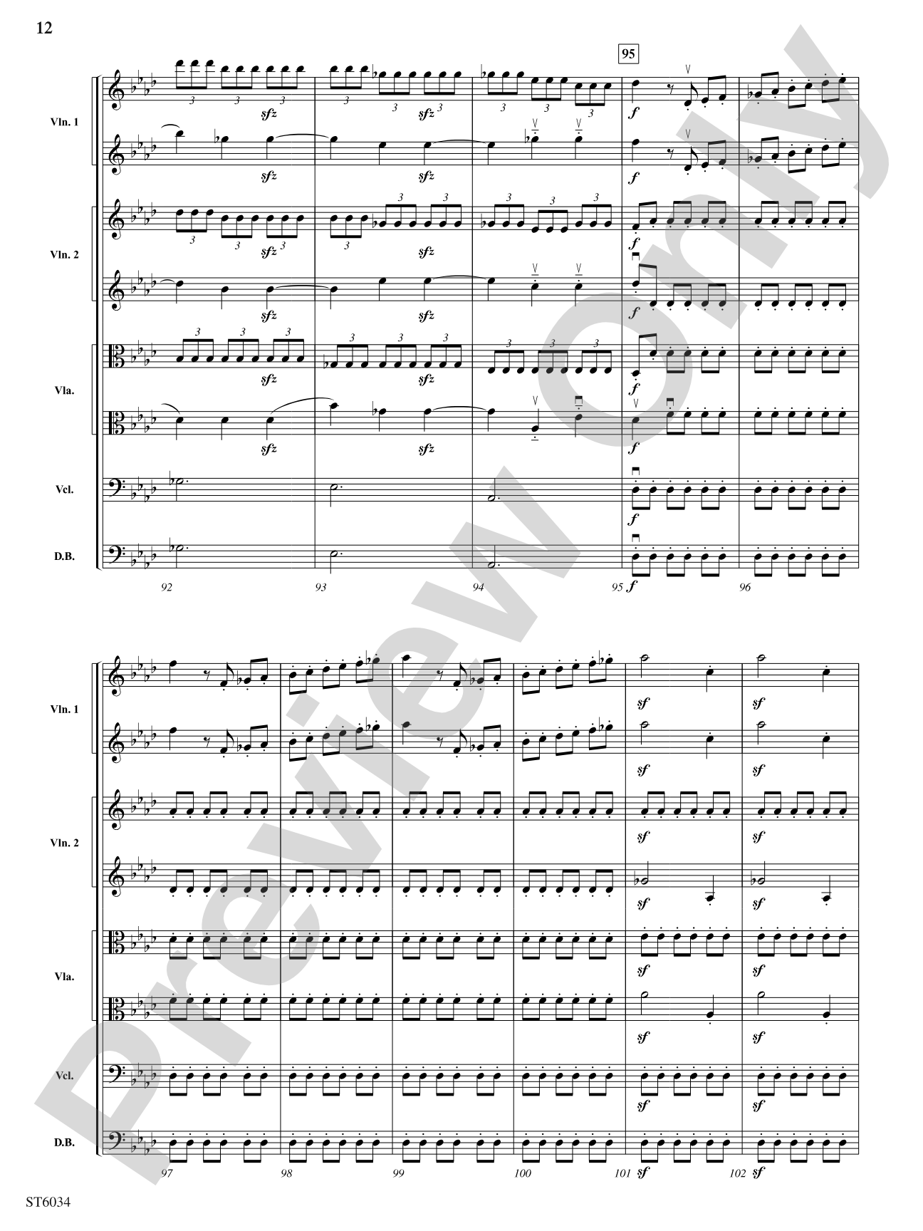 Egmont Overture: String Orchestra Conductor Score & Parts