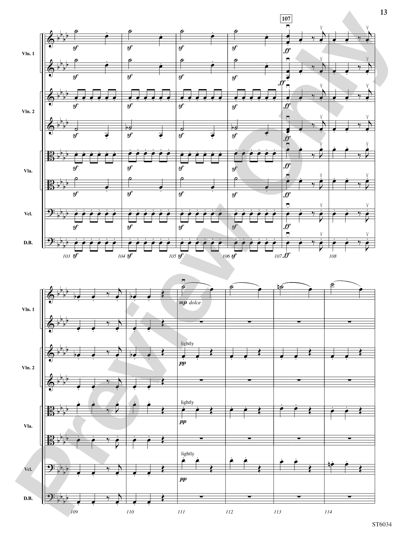 Egmont Overture: String Orchestra Conductor Score & Parts