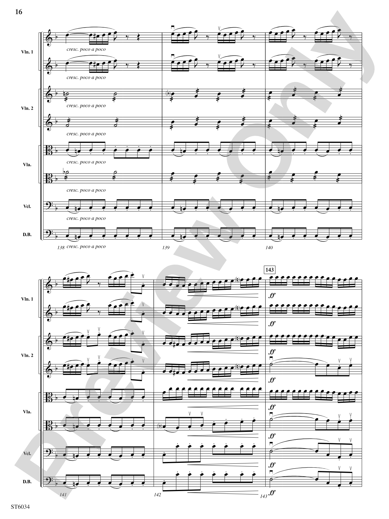 Egmont Overture: String Orchestra Conductor Score & Parts