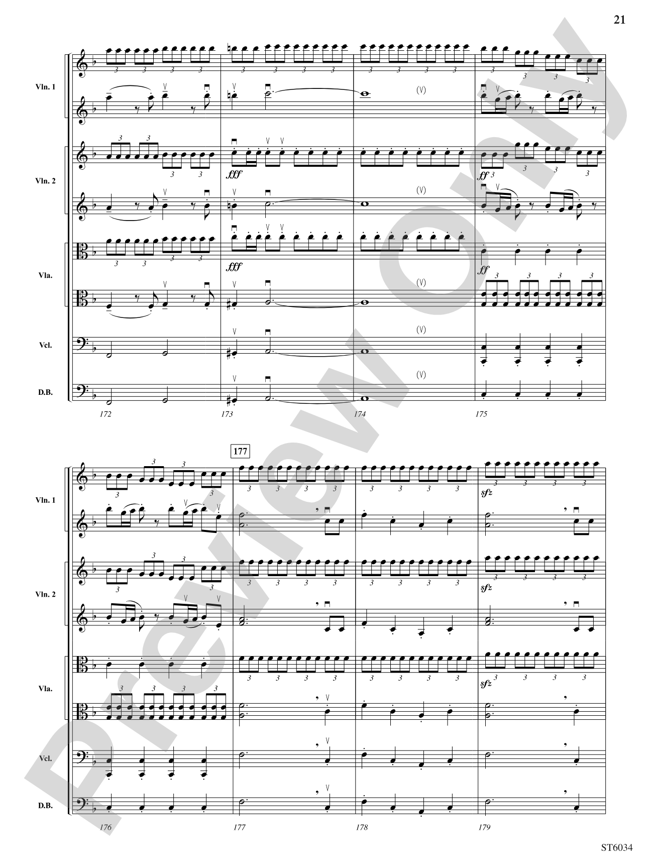 Egmont Overture: String Orchestra Conductor Score & Parts
