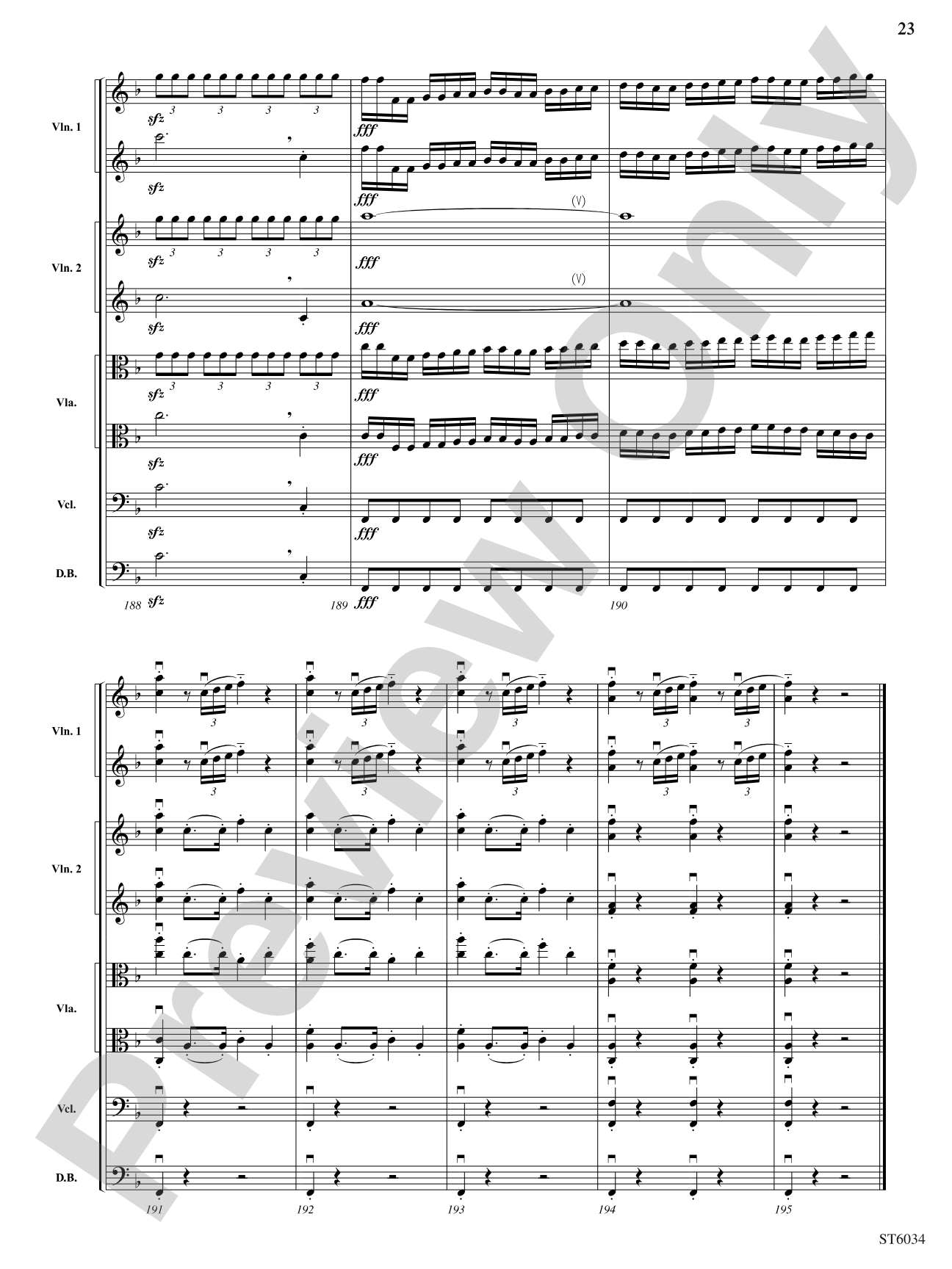 Egmont Overture: String Orchestra Conductor Score & Parts
