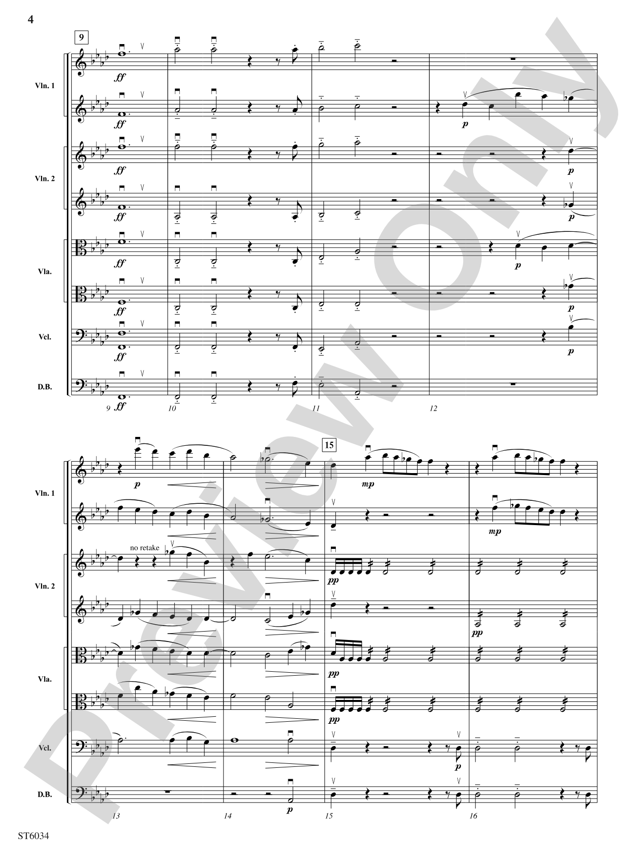 Egmont Overture: String Orchestra Conductor Score & Parts