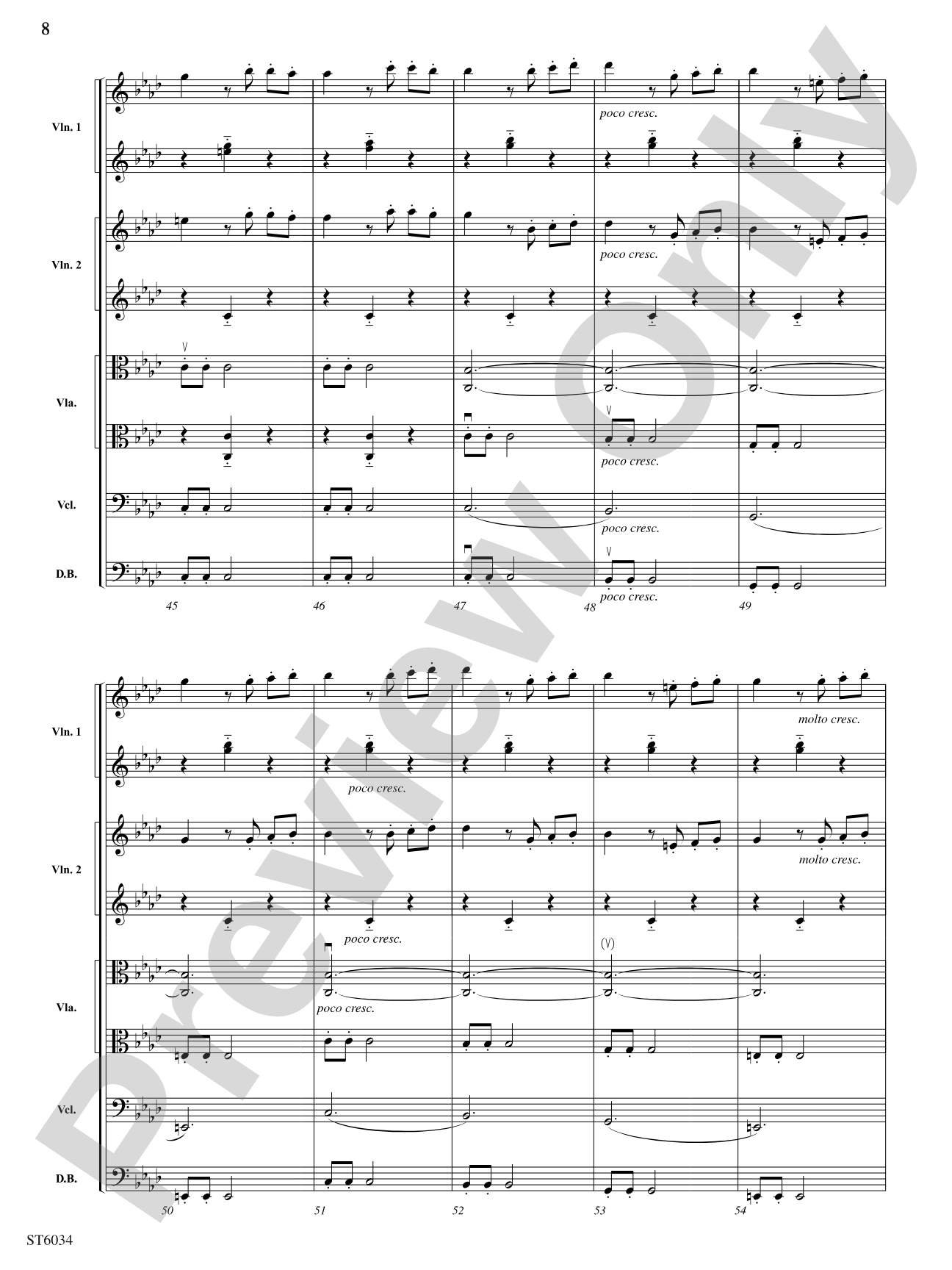 Egmont Overture: String Orchestra Conductor Score & Parts