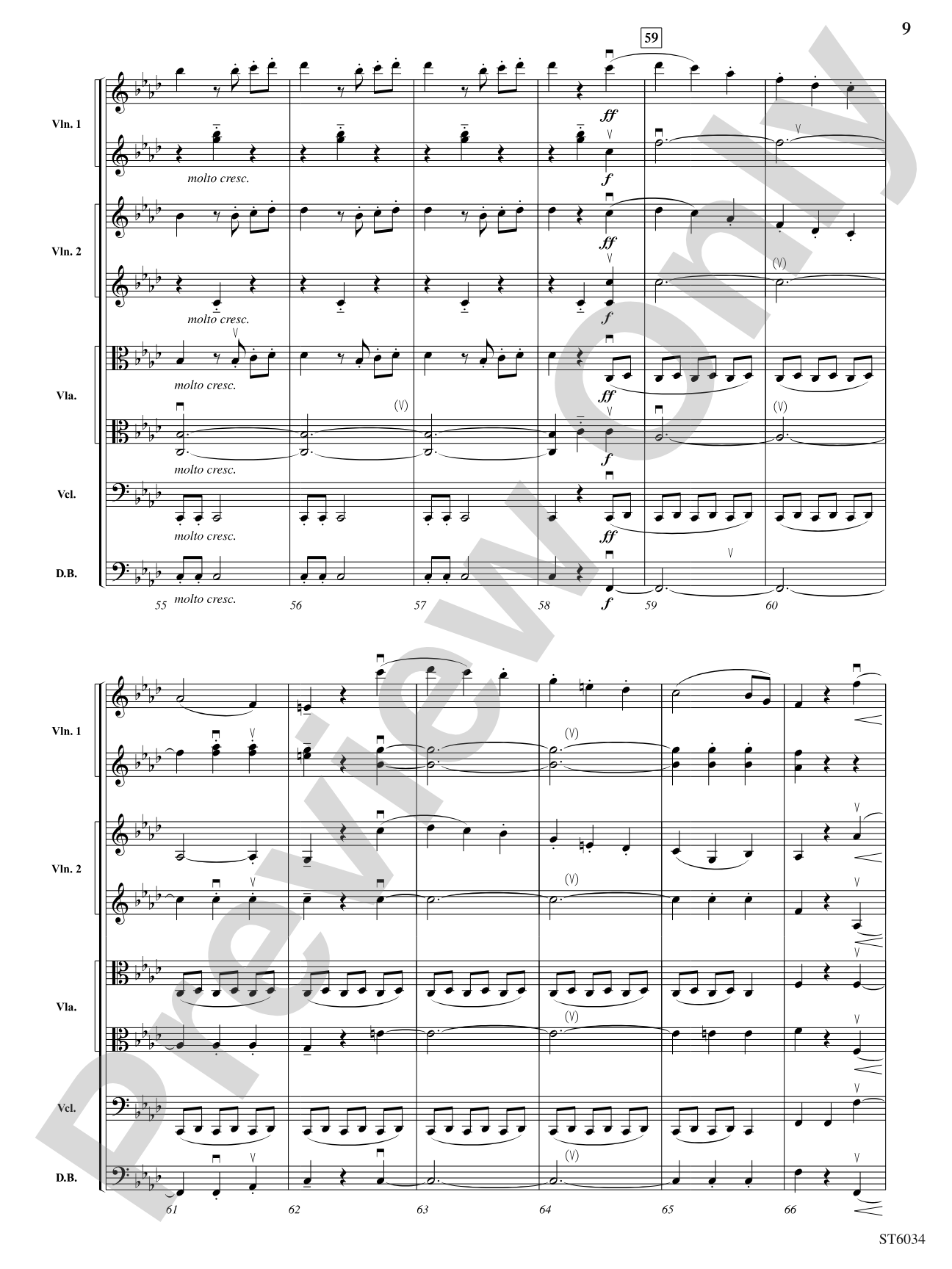 Egmont Overture: String Orchestra Conductor Score & Parts
