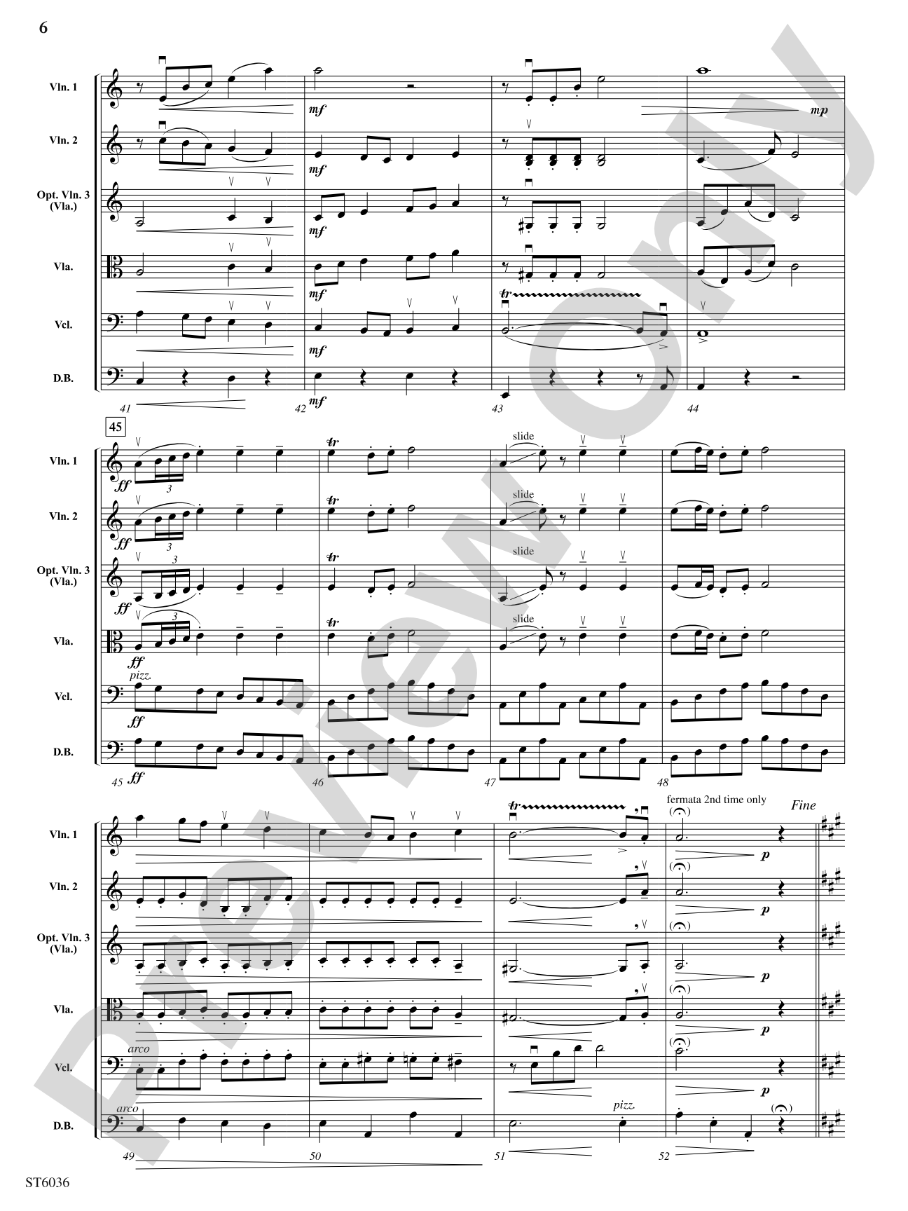 La Cinquantaine: String Orchestra Conductor Score & Parts