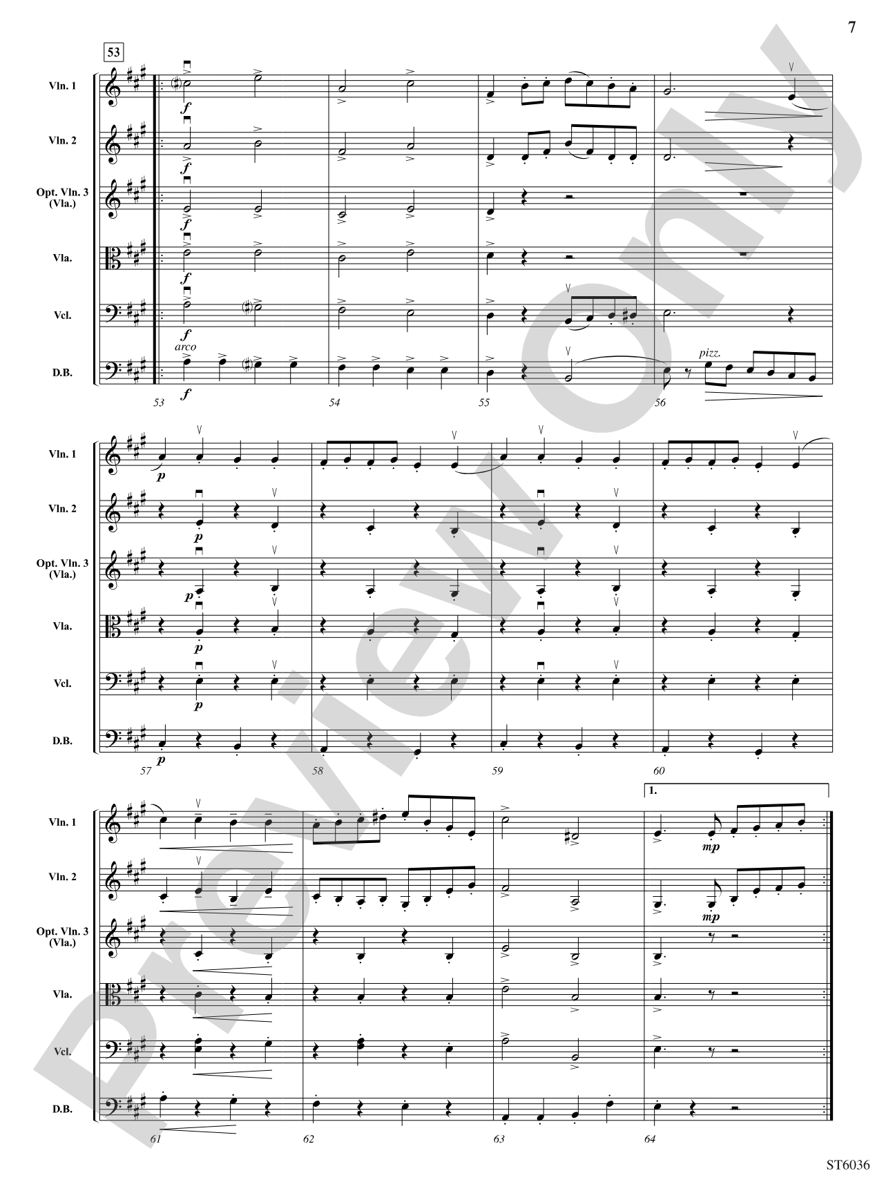 La Cinquantaine: String Orchestra Conductor Score & Parts
