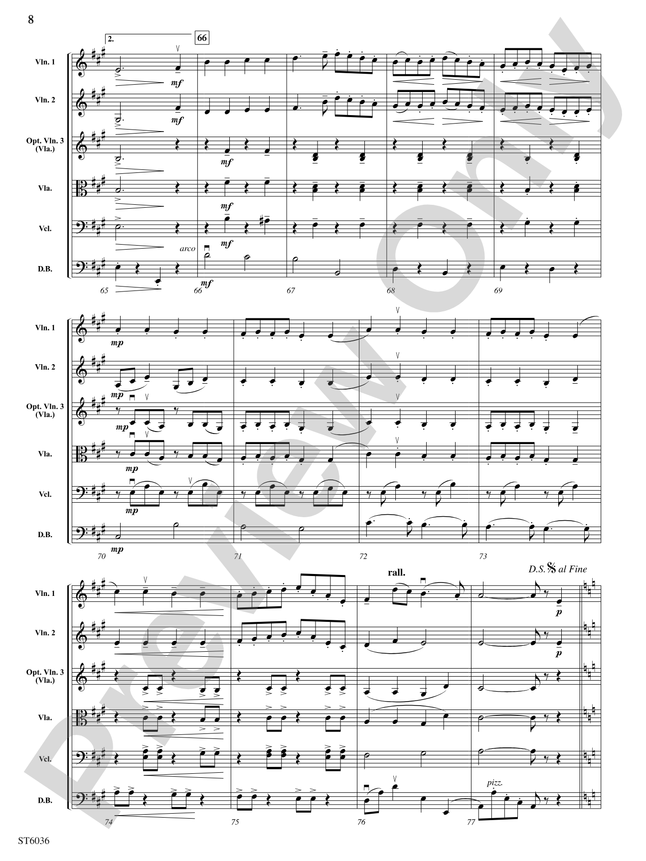 La Cinquantaine: String Orchestra Conductor Score & Parts