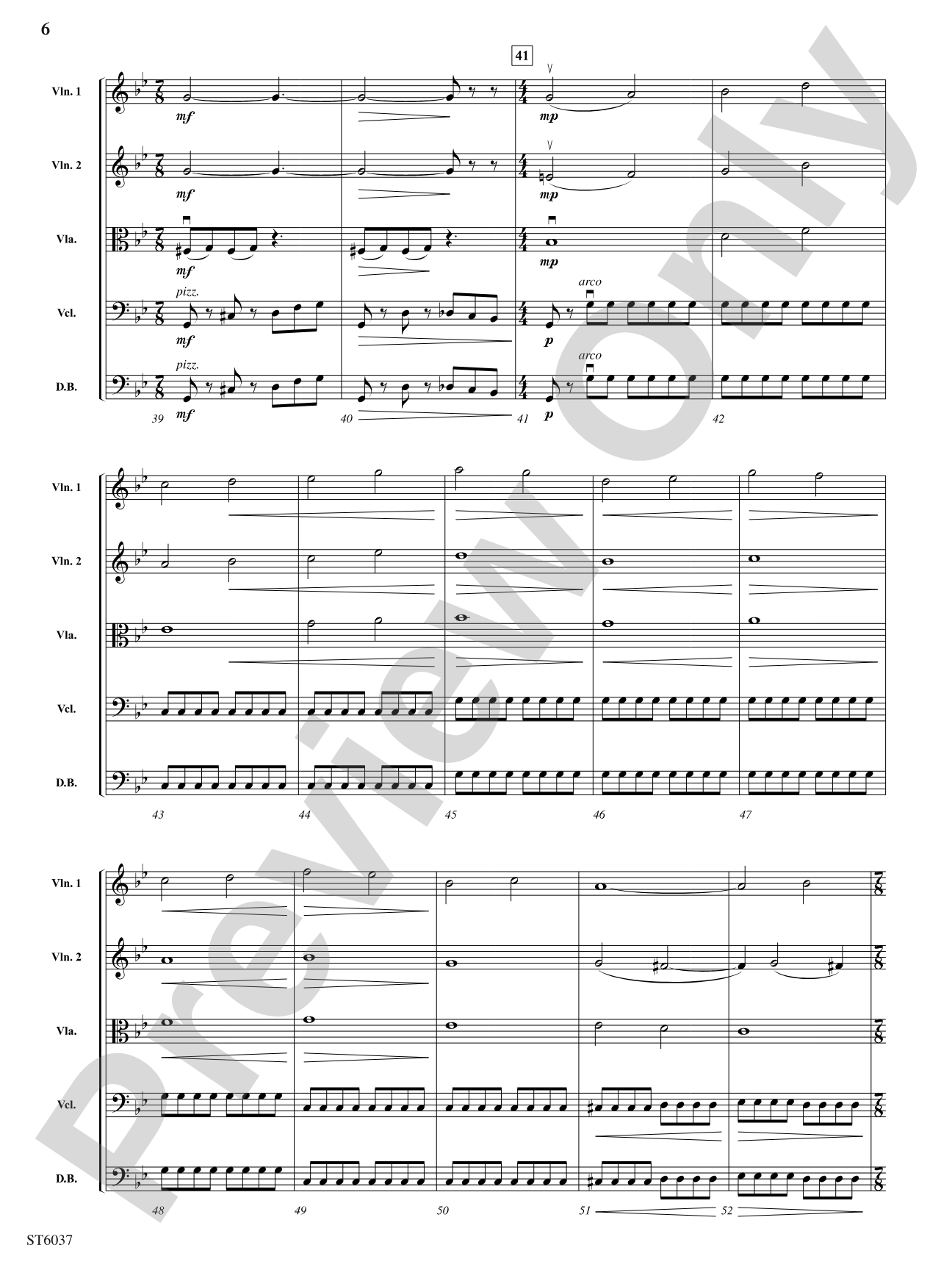 Rondo in Blue: String Orchestra Conductor Score & Parts