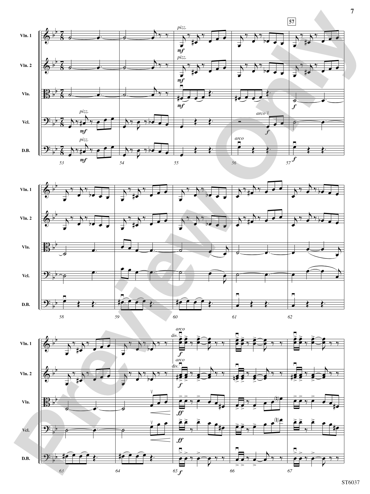 Rondo in Blue: String Orchestra Conductor Score & Parts