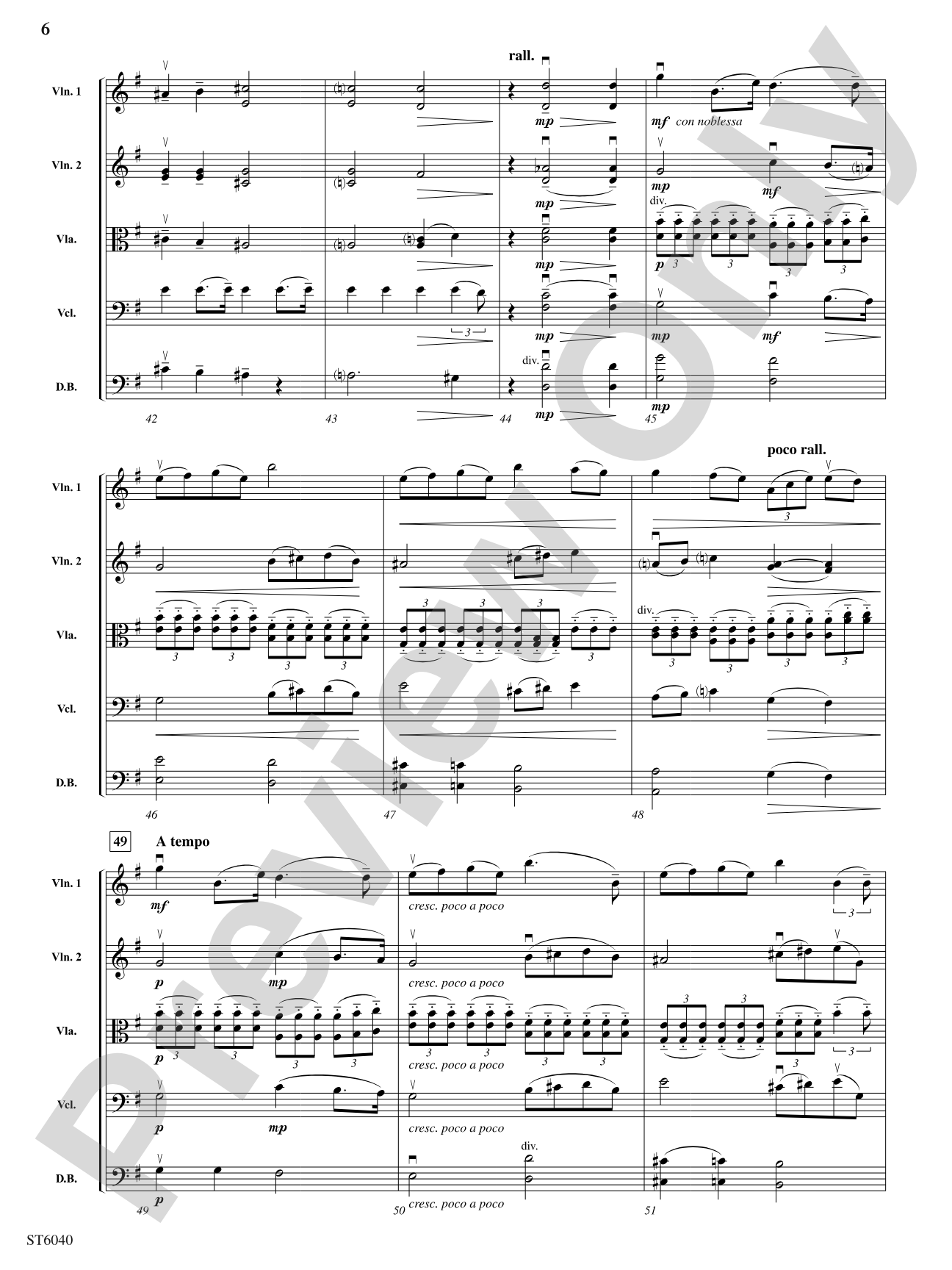 Cantabile (from Tchaikovsky's Symphony No. 5): String Orchestra Conductor Score & Parts
