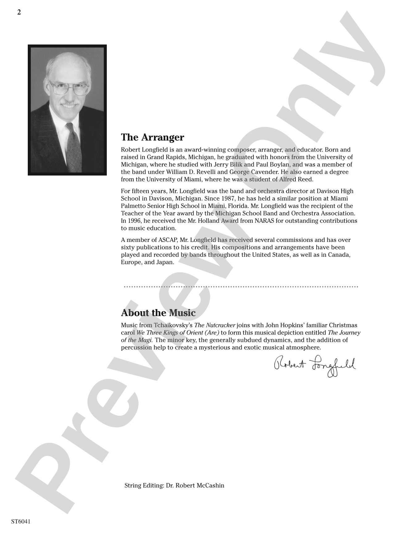 The Journey of the Magi: String Orchestra Conductor Score & Parts