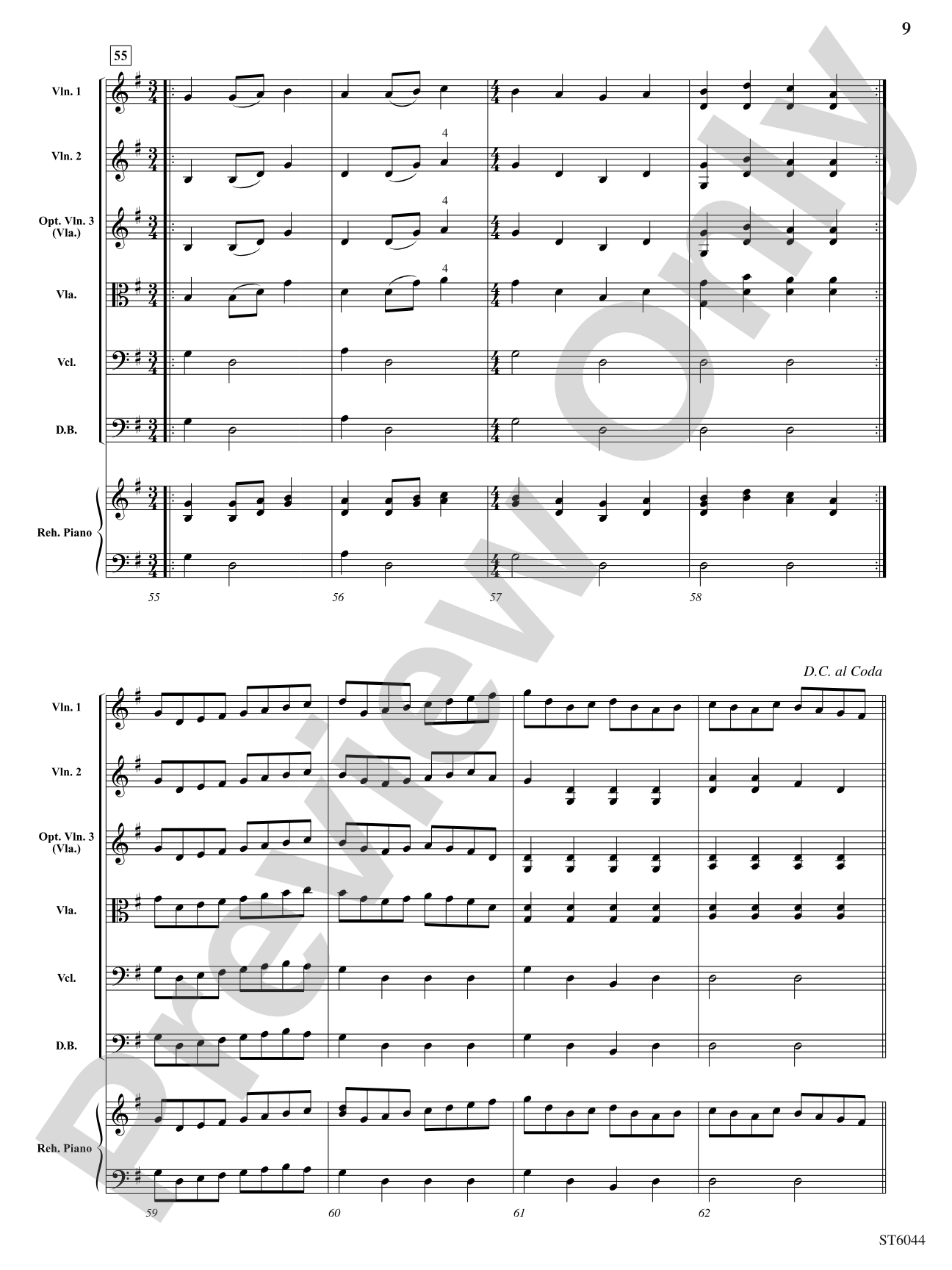Concertino in G: String Orchestra Conductor Score & Parts