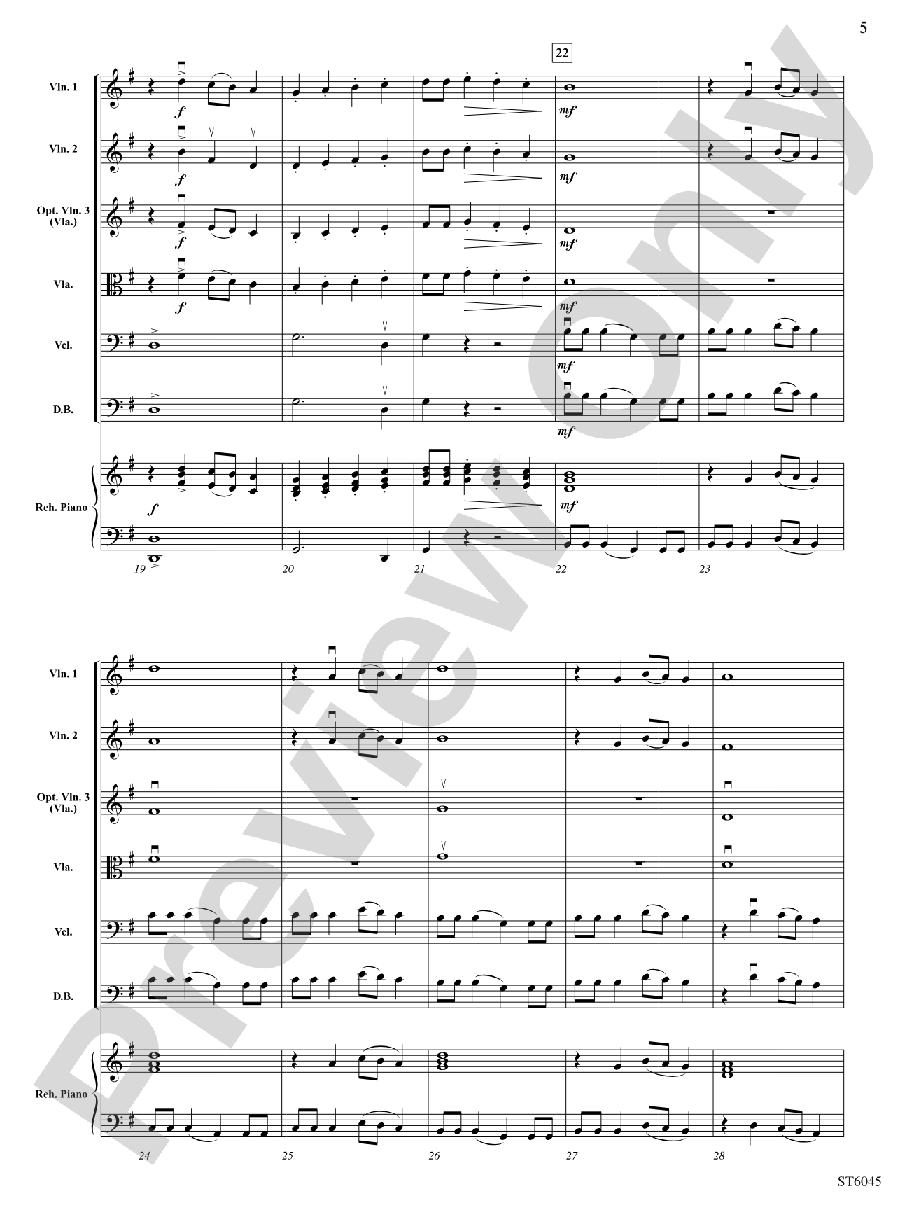 Rock-a My Soul: String Orchestra Conductor Score & Parts