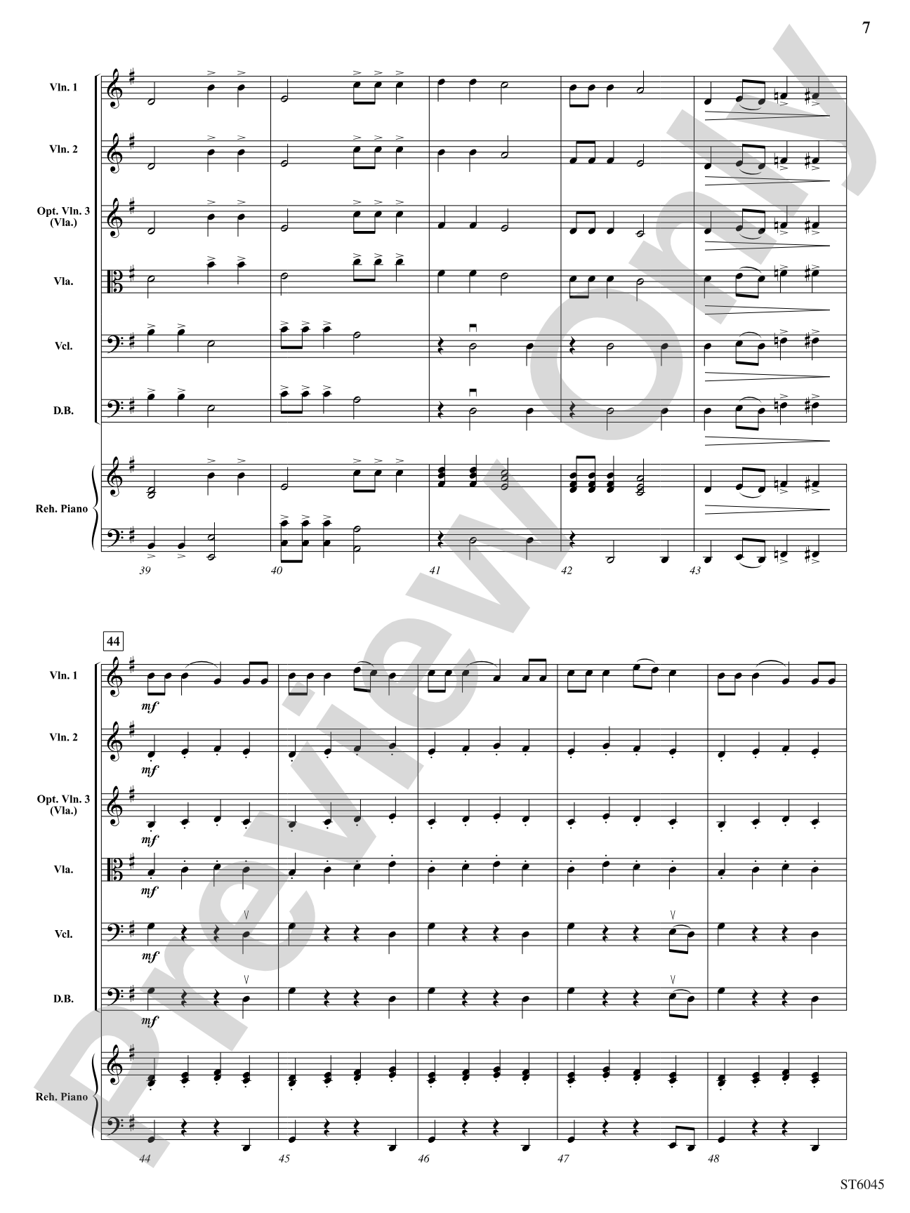 Rock-a My Soul: String Orchestra Conductor Score & Parts