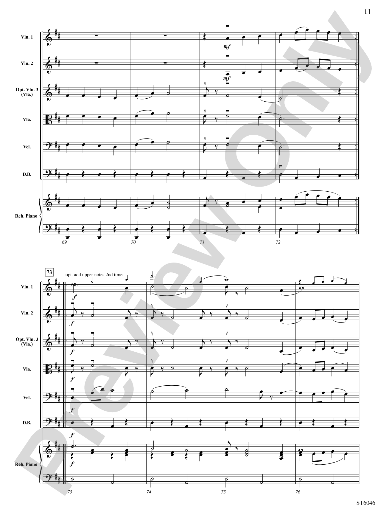 Li'l Liza Jane: String Orchestra Conductor Score & Parts