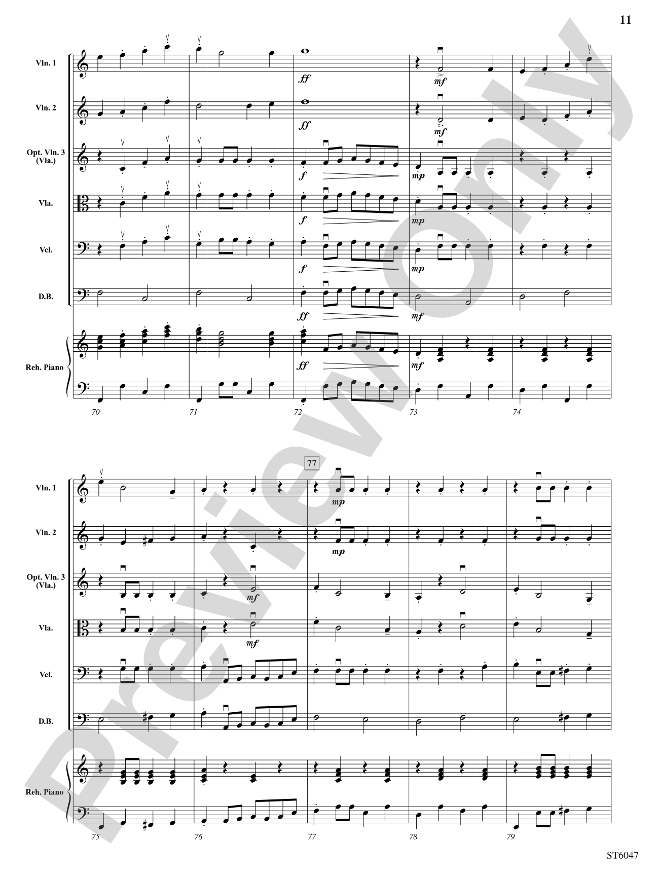 Russian Riddle: String Orchestra Conductor Score & Parts