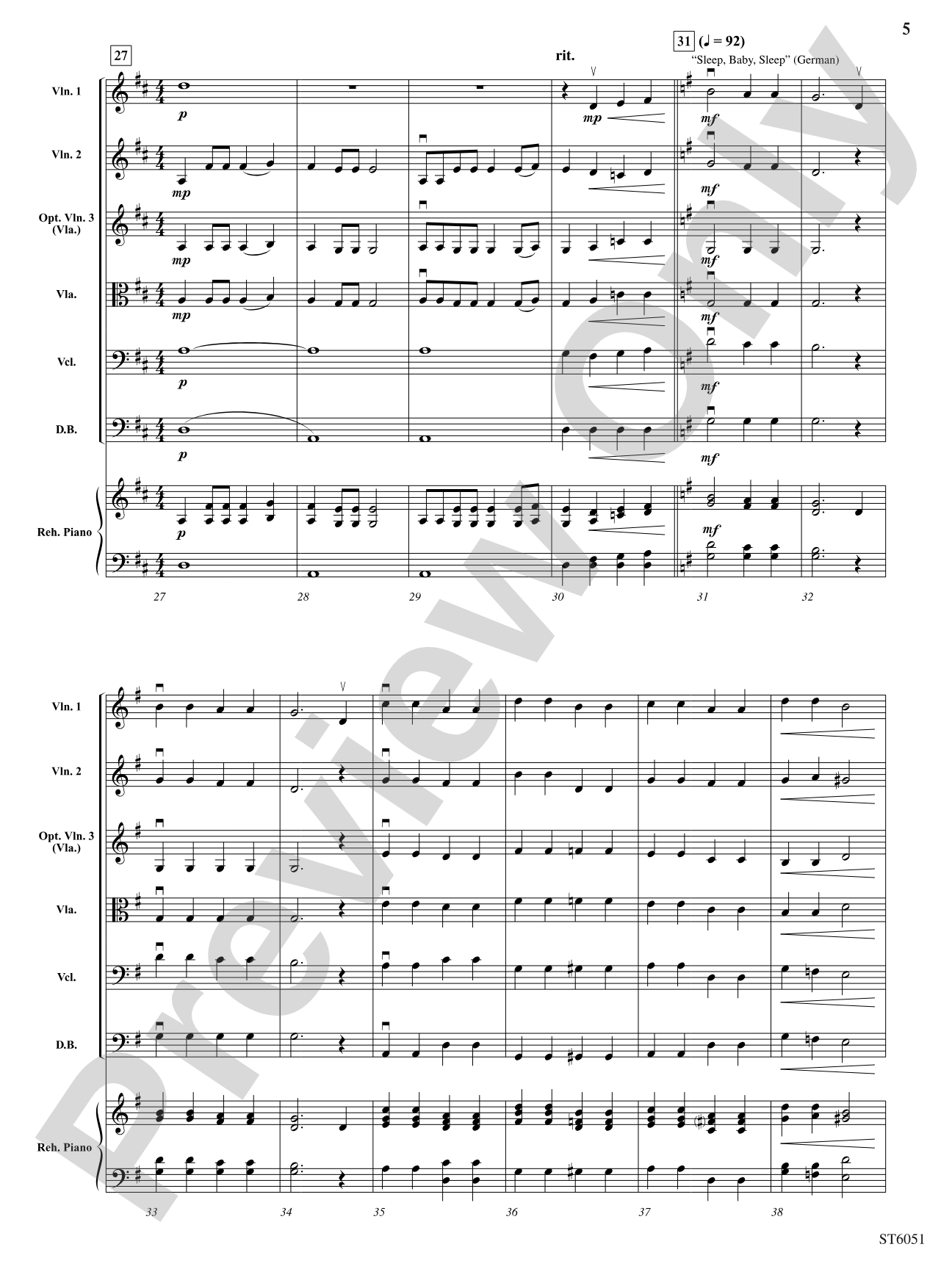 World Lullabies from A to Zzzzz...: String Orchestra Conductor Score & Parts