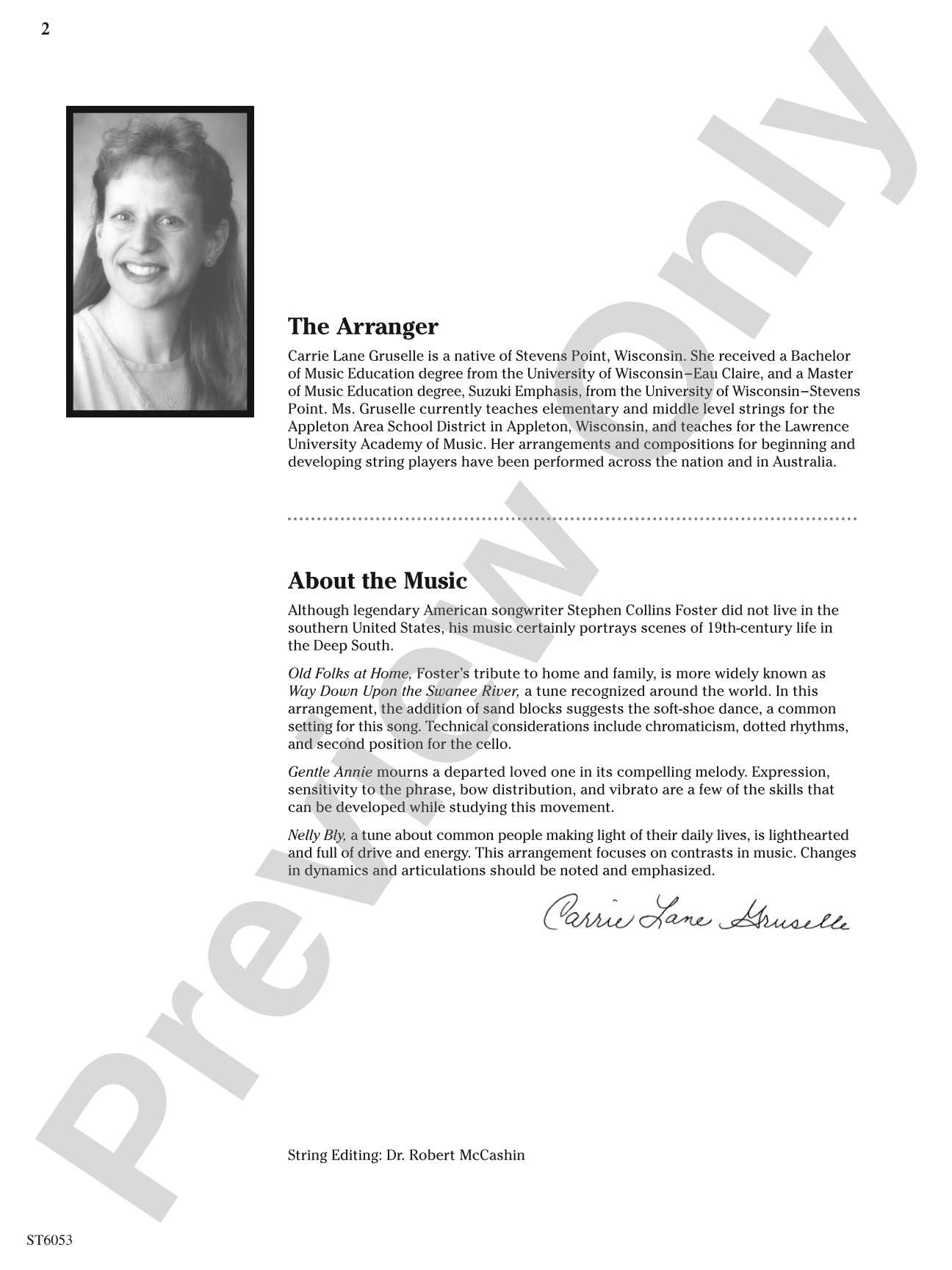 Songs of the South: String Orchestra Conductor Score & Parts