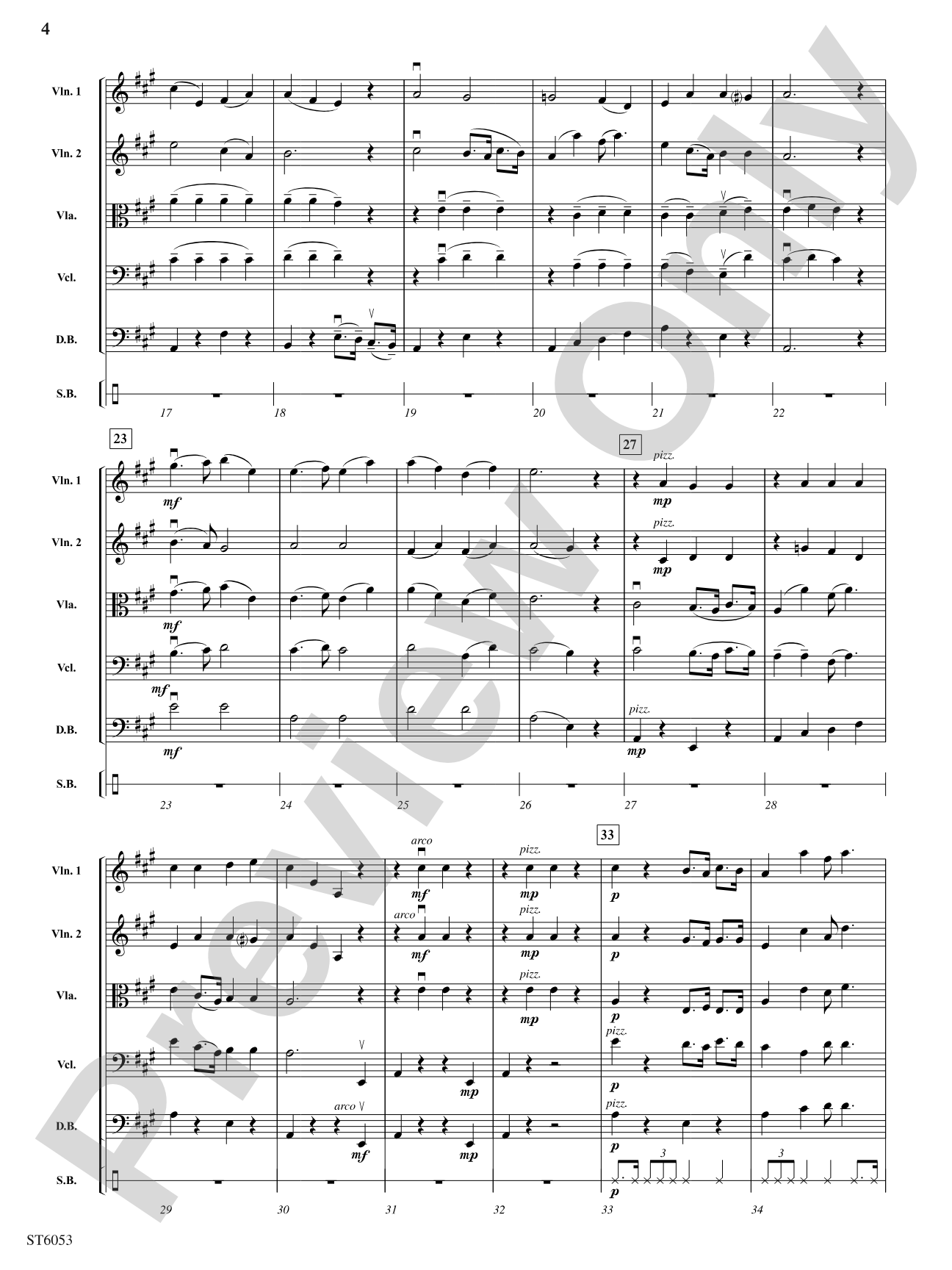 Songs of the South: String Orchestra Conductor Score & Parts