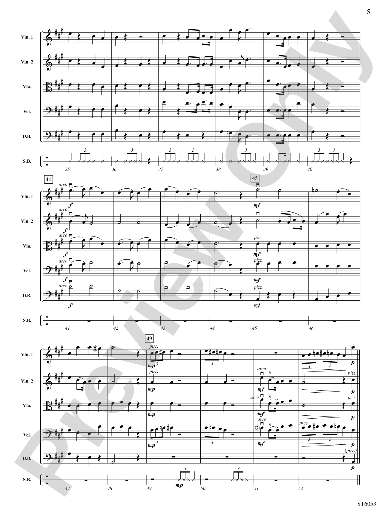 Songs of the South: String Orchestra Conductor Score & Parts