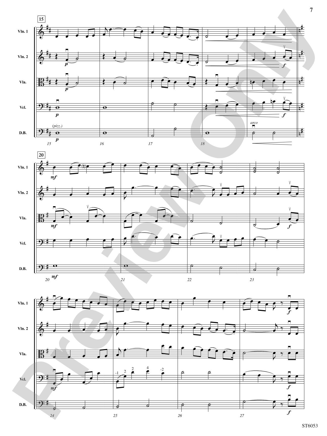 Songs of the South: String Orchestra Conductor Score & Parts
