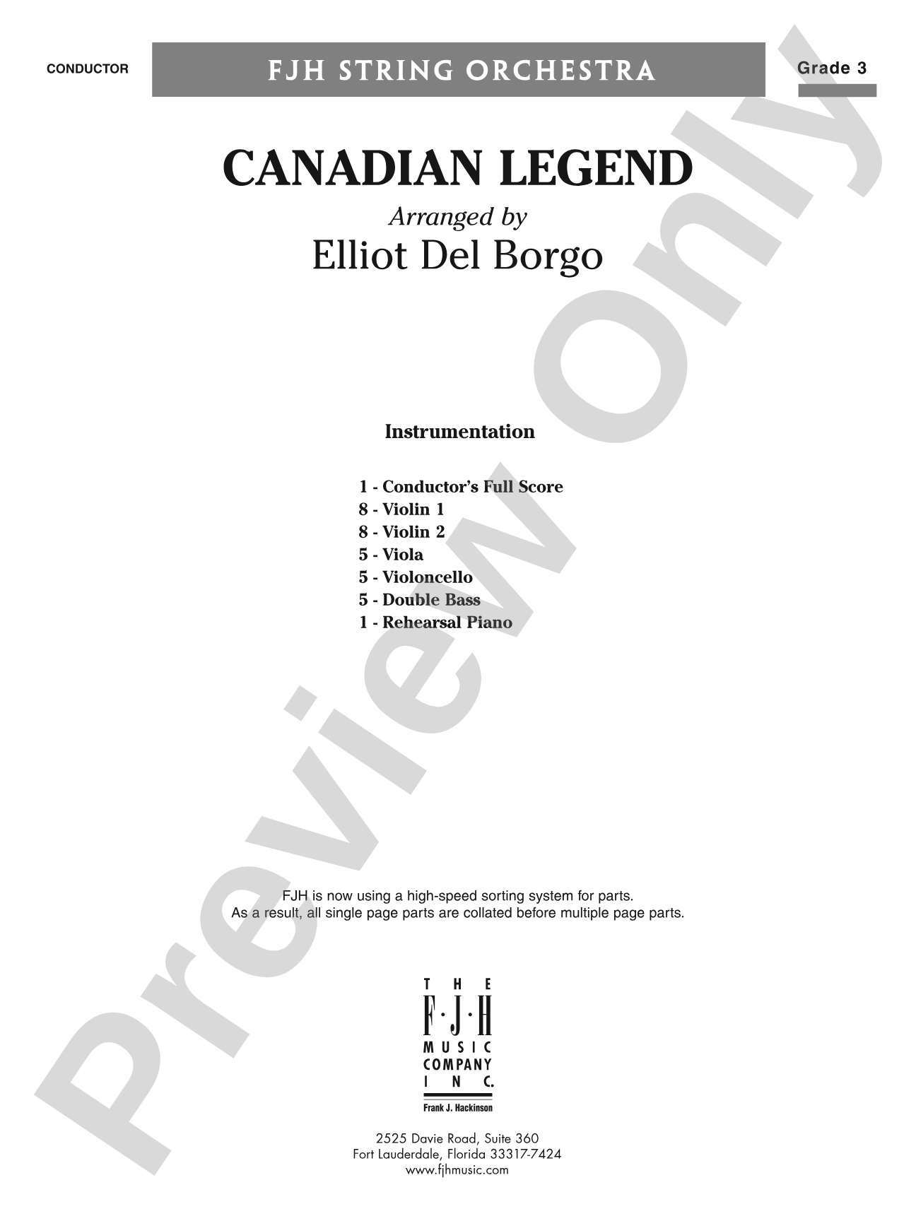 Canadian Legend: Score