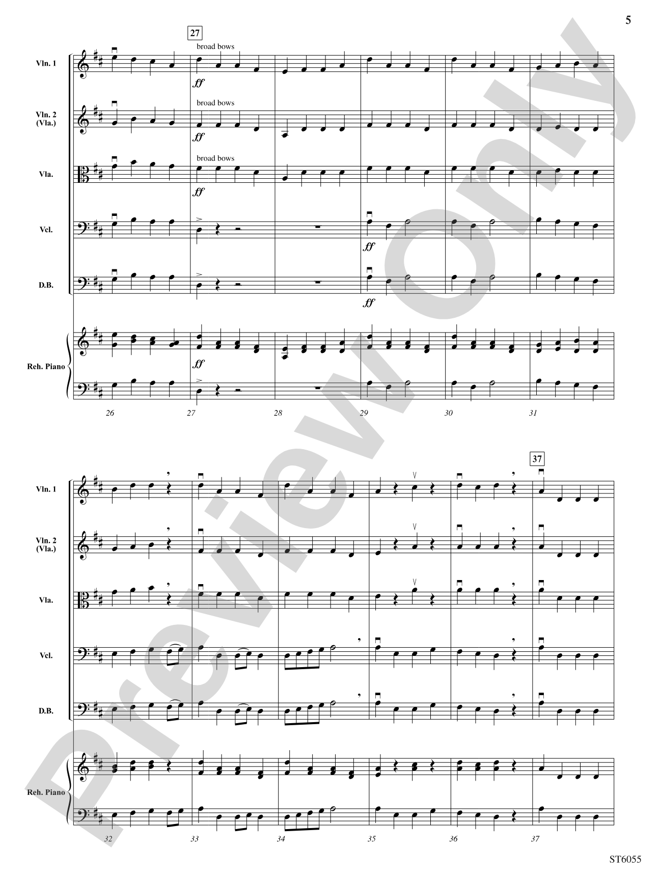 Knick-Knack Variations: String Orchestra Conductor Score & Parts
