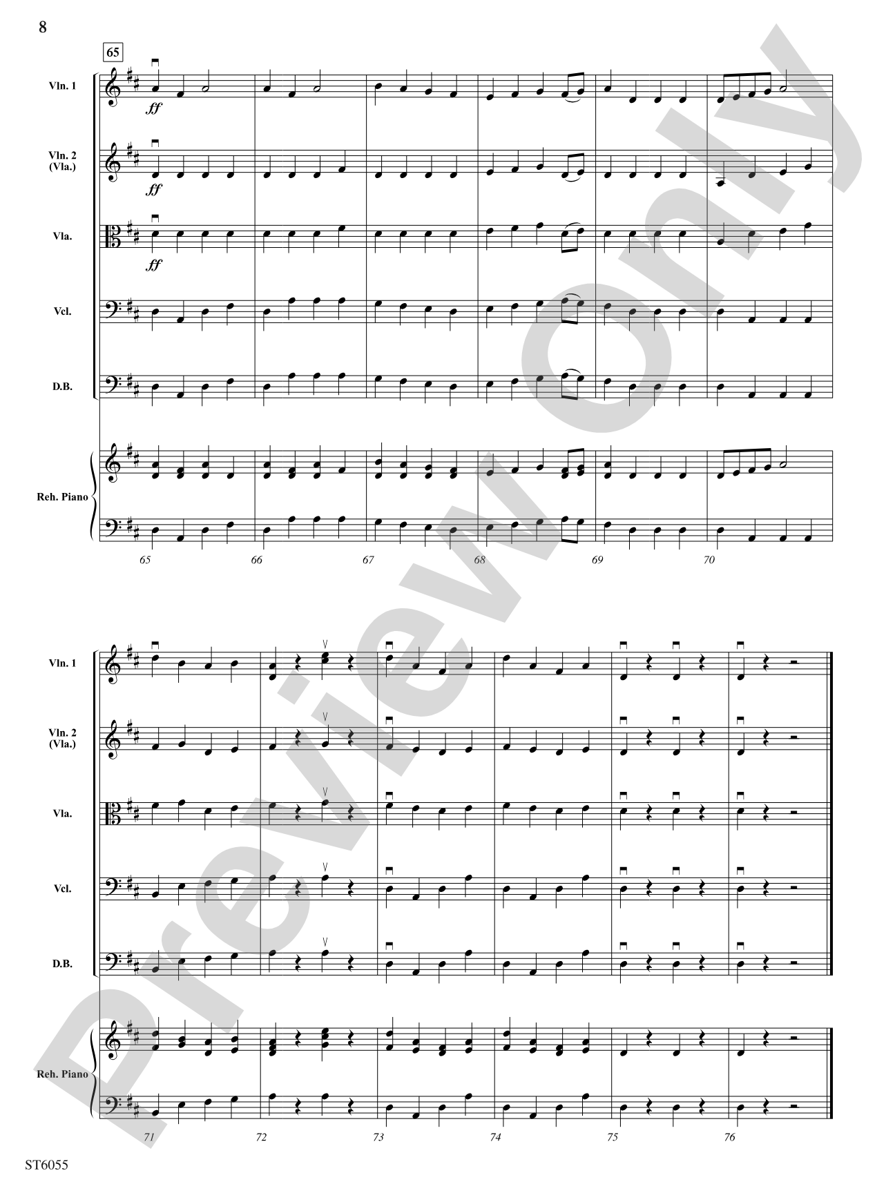 Knick-Knack Variations: String Orchestra Conductor Score & Parts