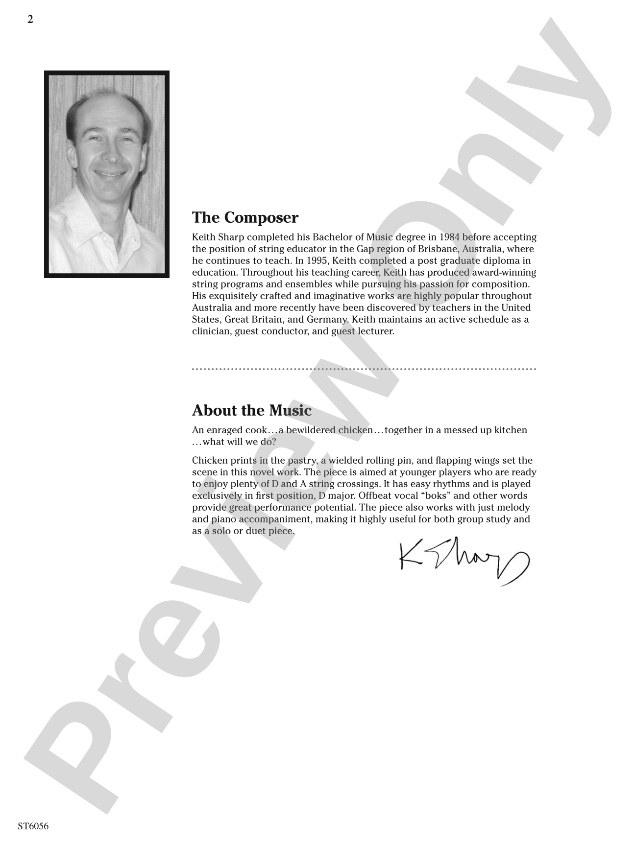 Chicken in the Kitchen: String Orchestra Conductor Score & Parts