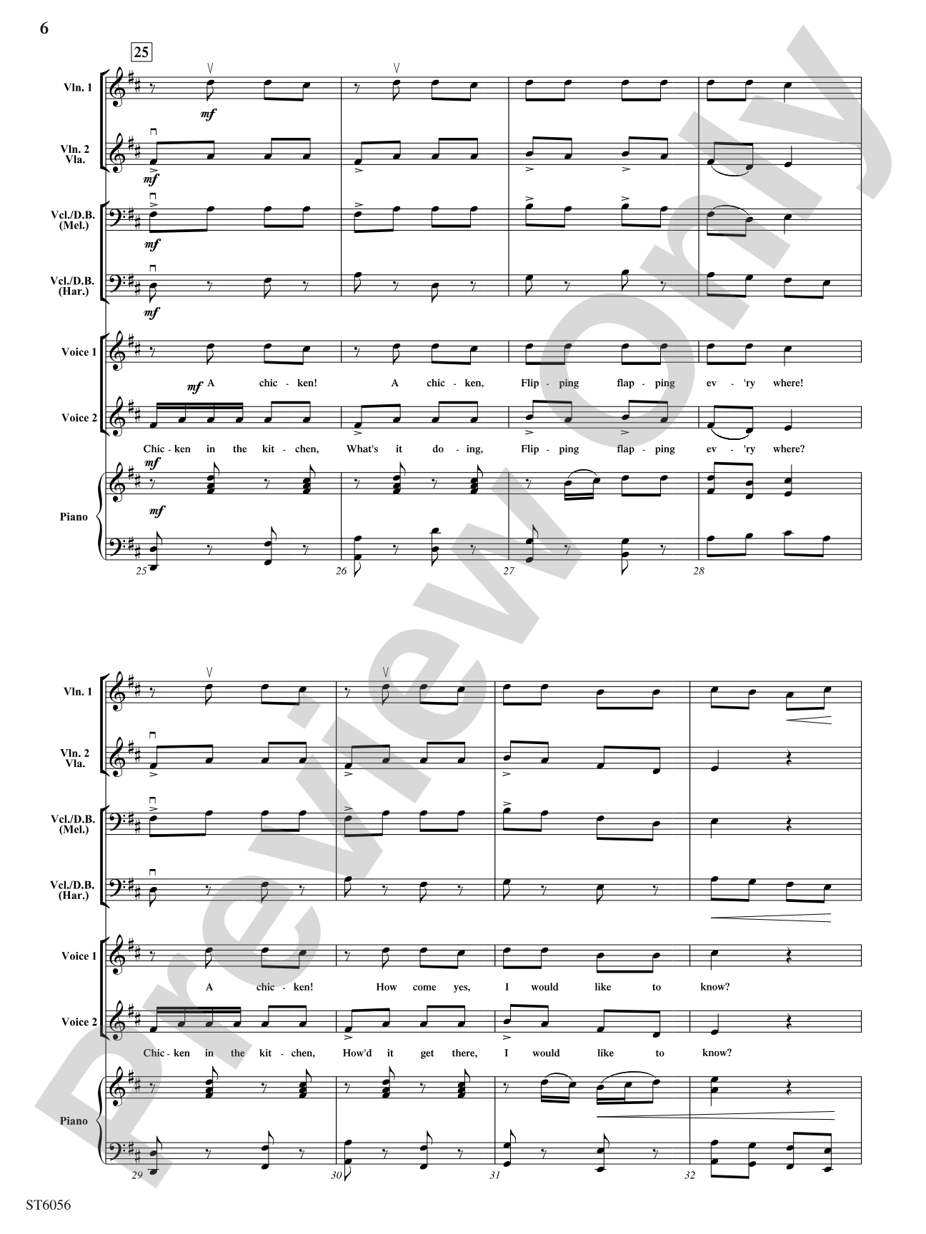 Chicken in the Kitchen: String Orchestra Conductor Score & Parts