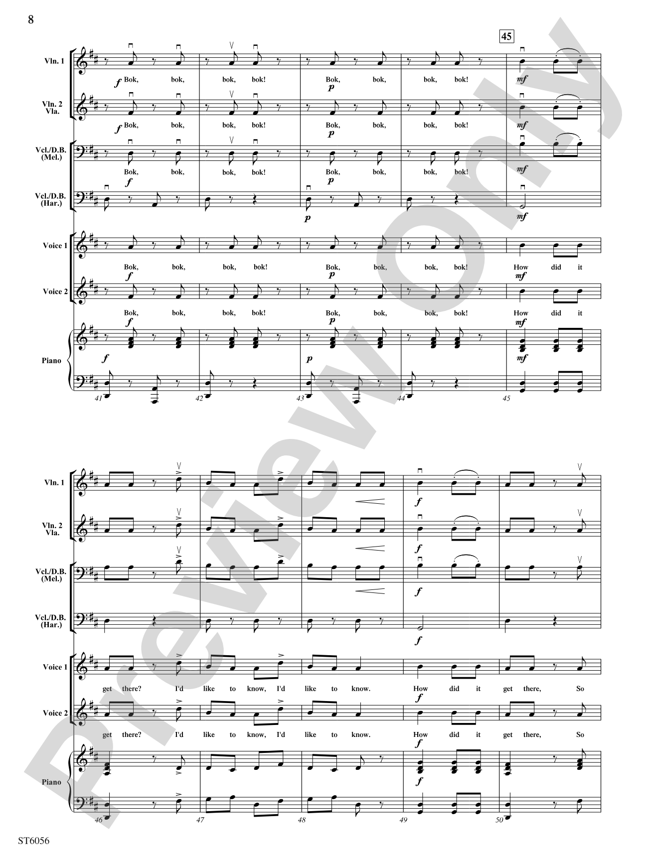 Chicken in the Kitchen: String Orchestra Conductor Score & Parts