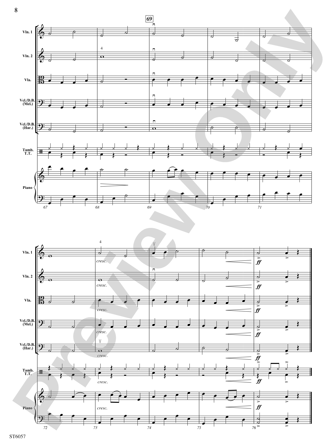 Goblin Feast: String Orchestra Conductor Score & Parts