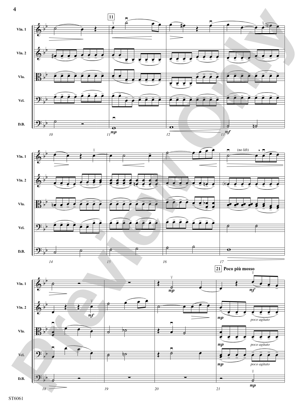 Andante from Symphony No. 5: String Orchestra Conductor Score & Parts