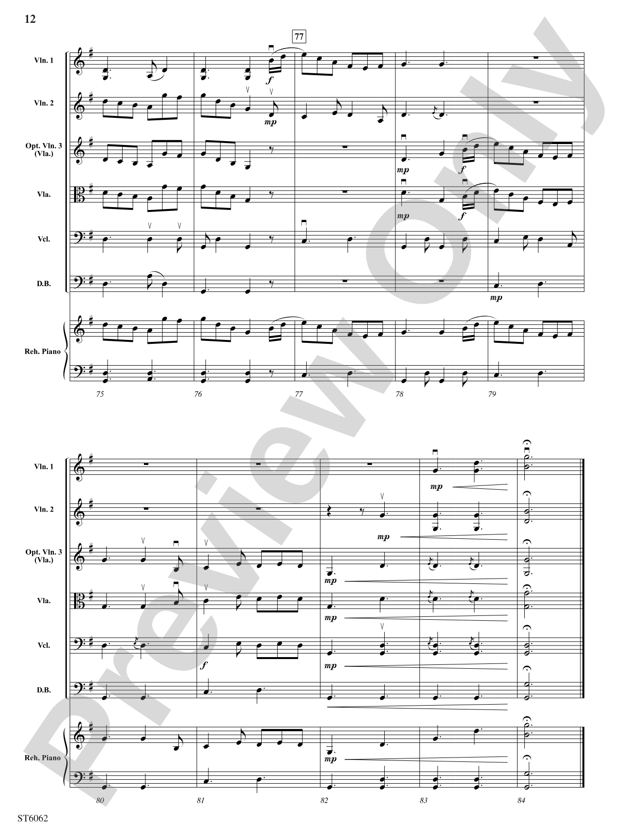 Dumfries Place: String Orchestra Conductor Score & Parts