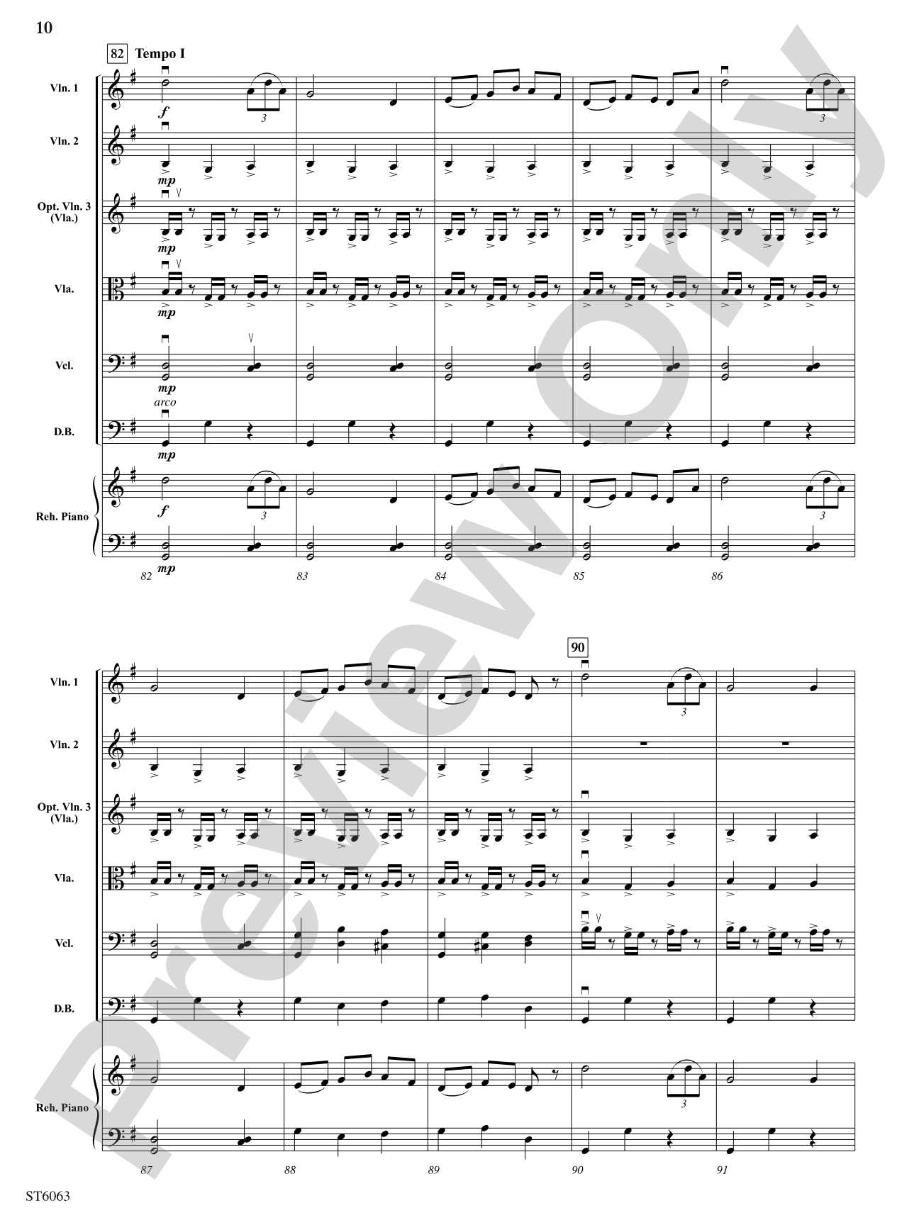 Carillon from L'arlesienne Suite No. 1: String Orchestra Conductor Score & Parts