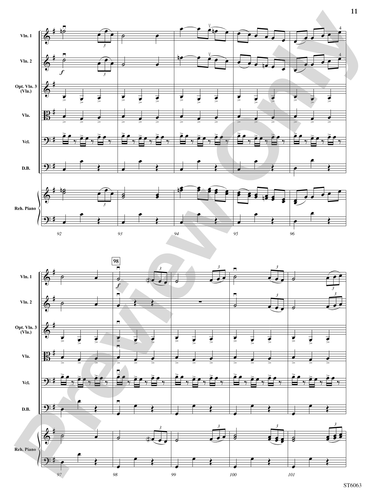 Carillon from L'arlesienne Suite No. 1: String Orchestra Conductor Score & Parts