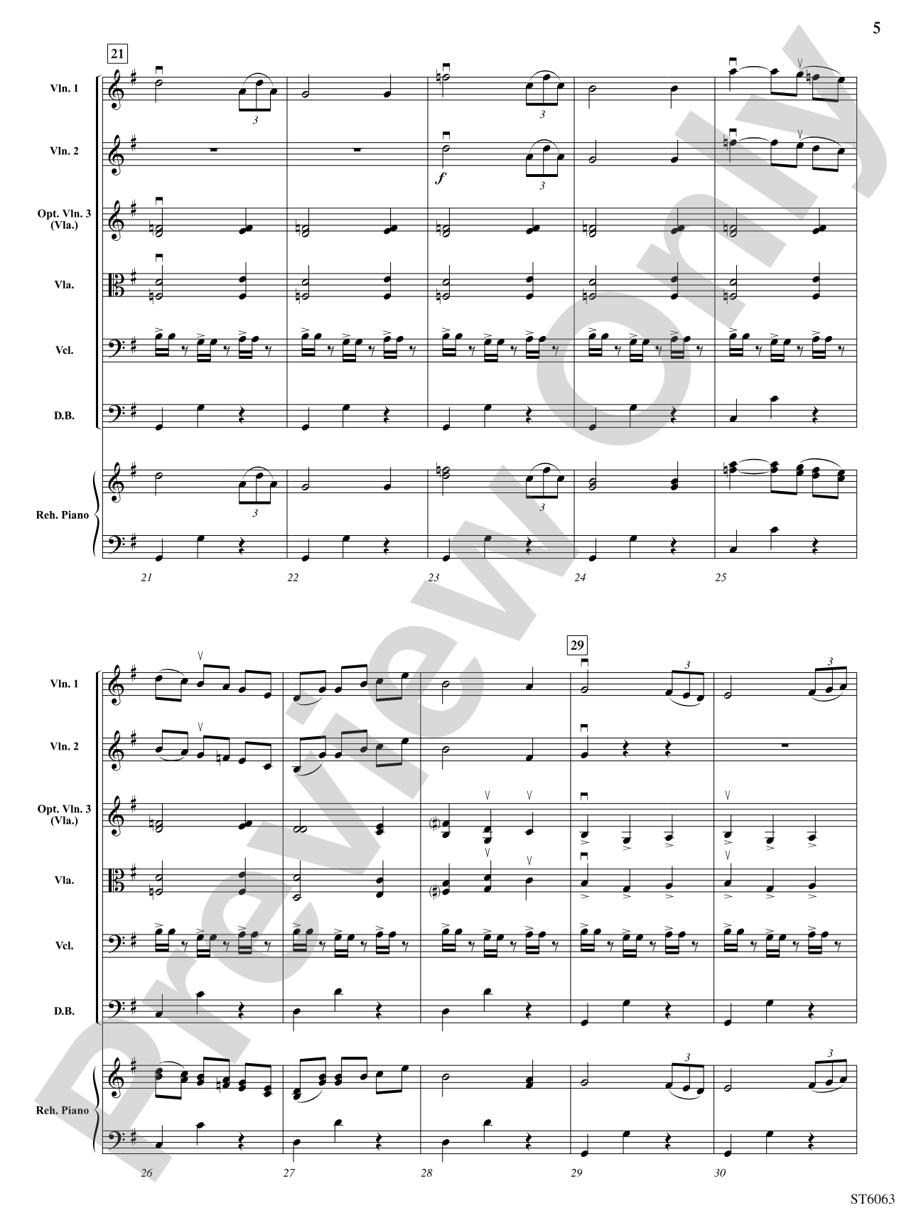 Carillon from L'arlesienne Suite No. 1: String Orchestra Conductor Score & Parts